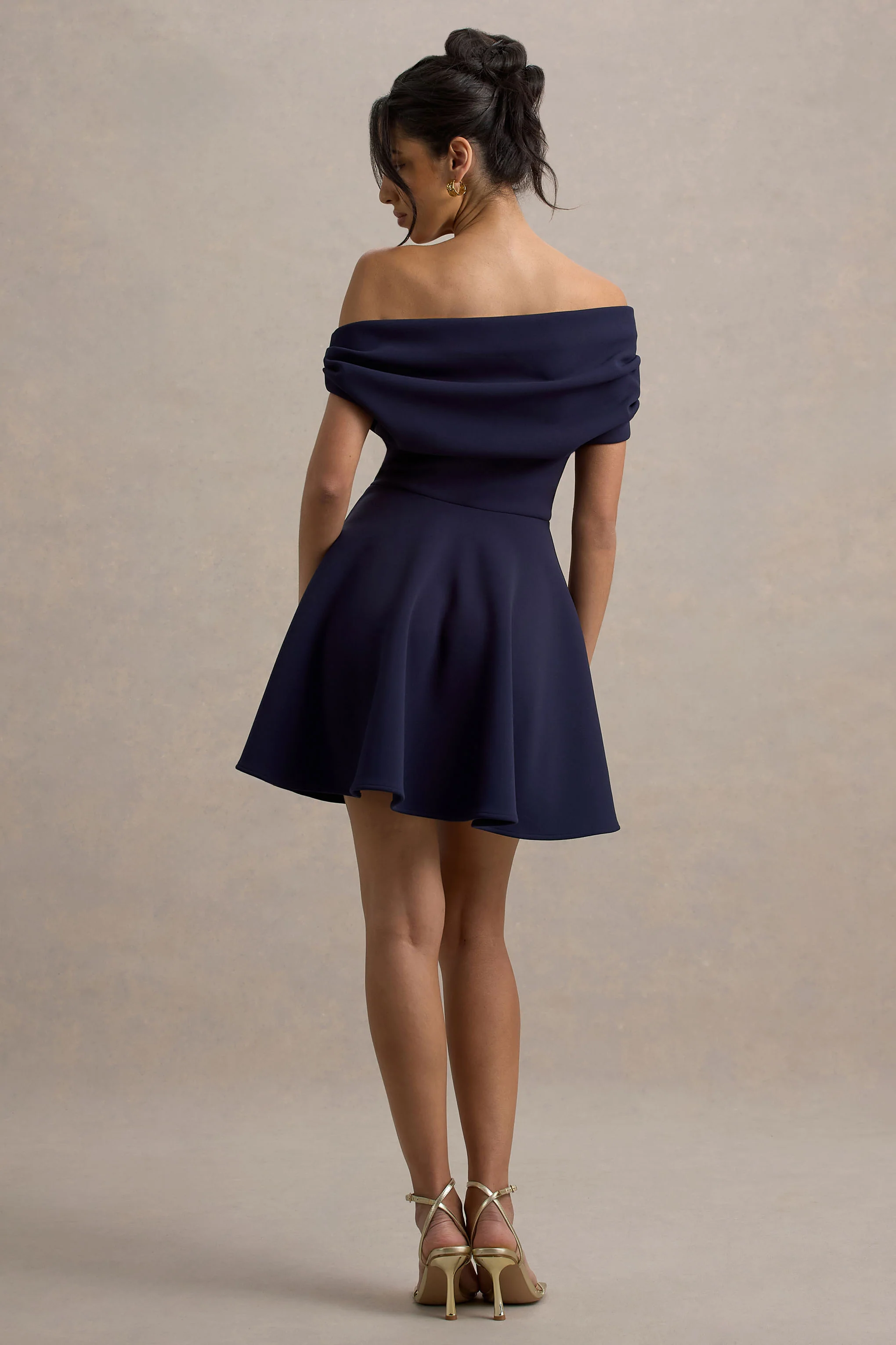 Agnes | Navy One-Shoulder Mini Dress - Image 2