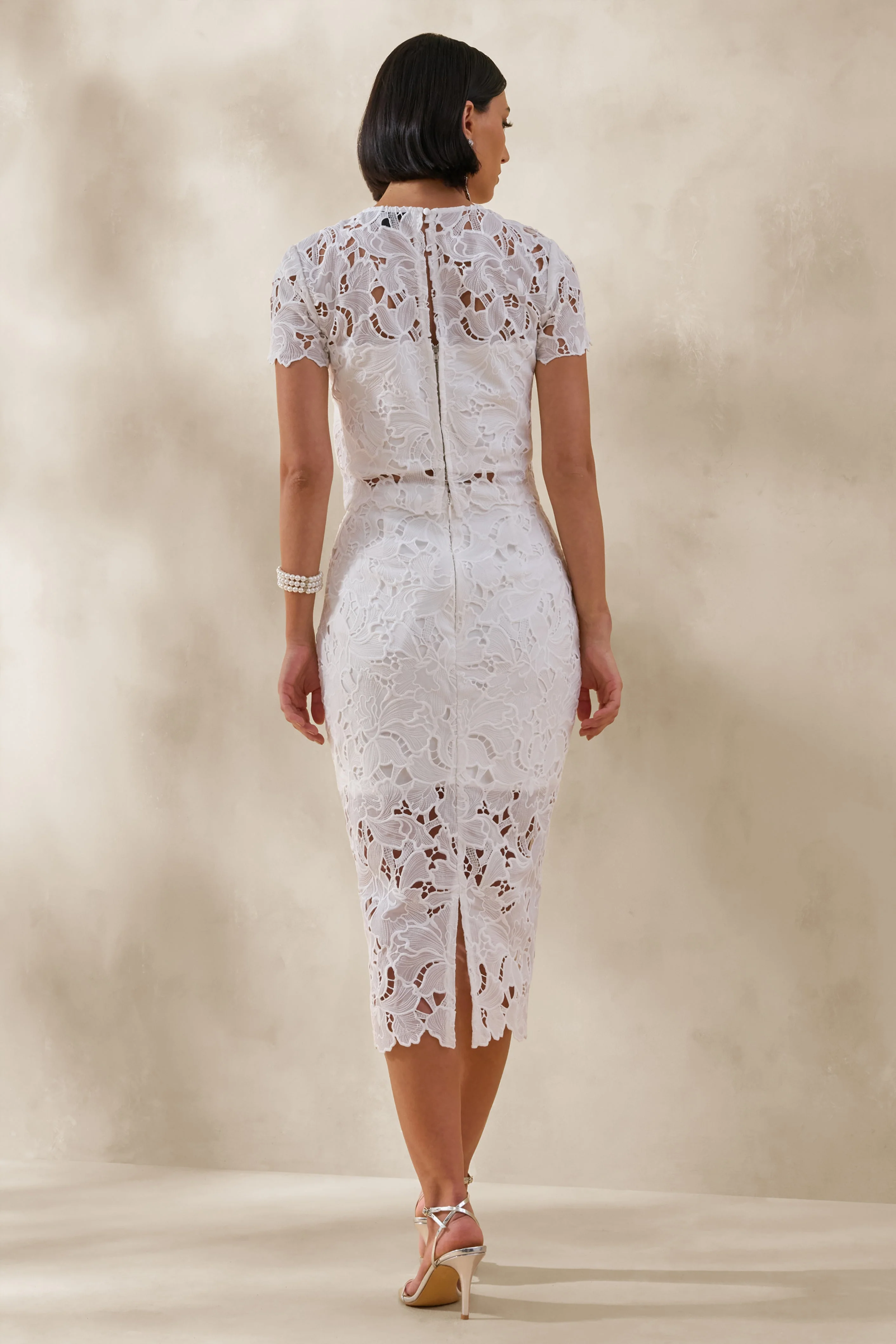 Aisling | White Lace Midi-Skirt - Image 2