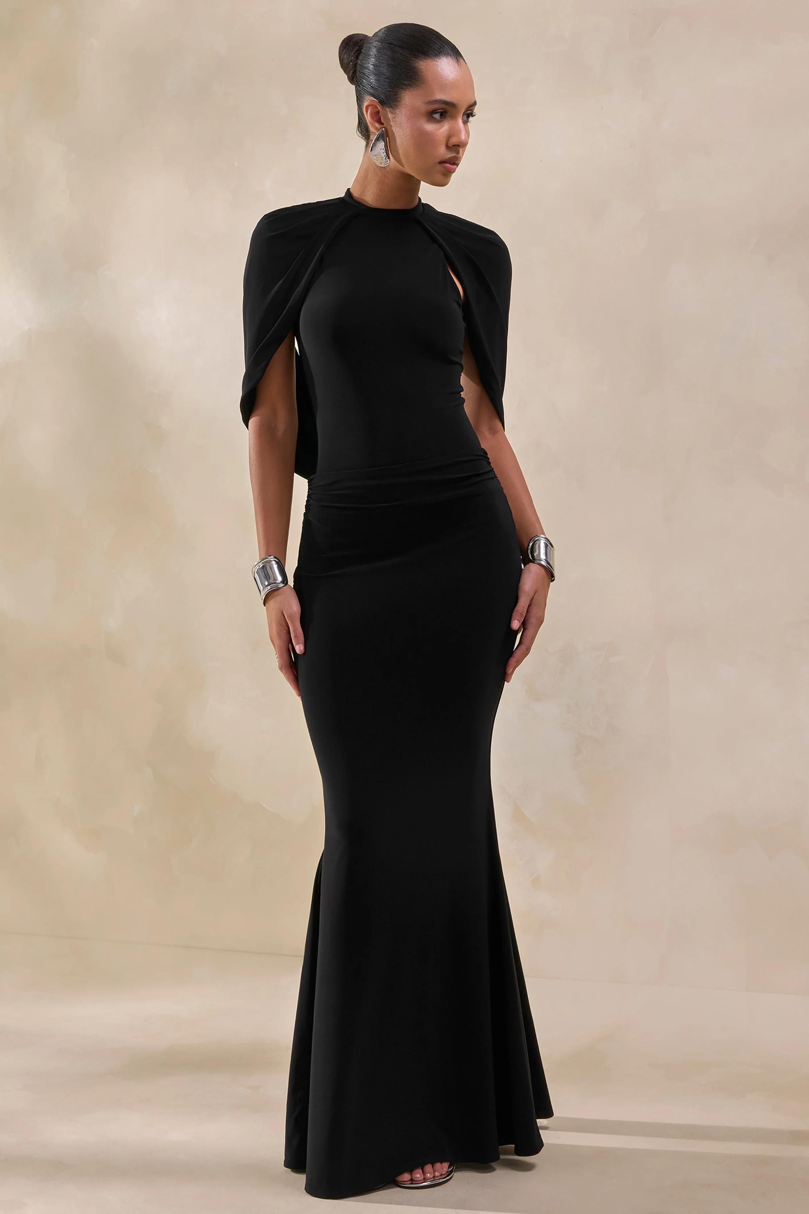 Alaysia | Black Maxi Skirt With Sash Detail - Image 6