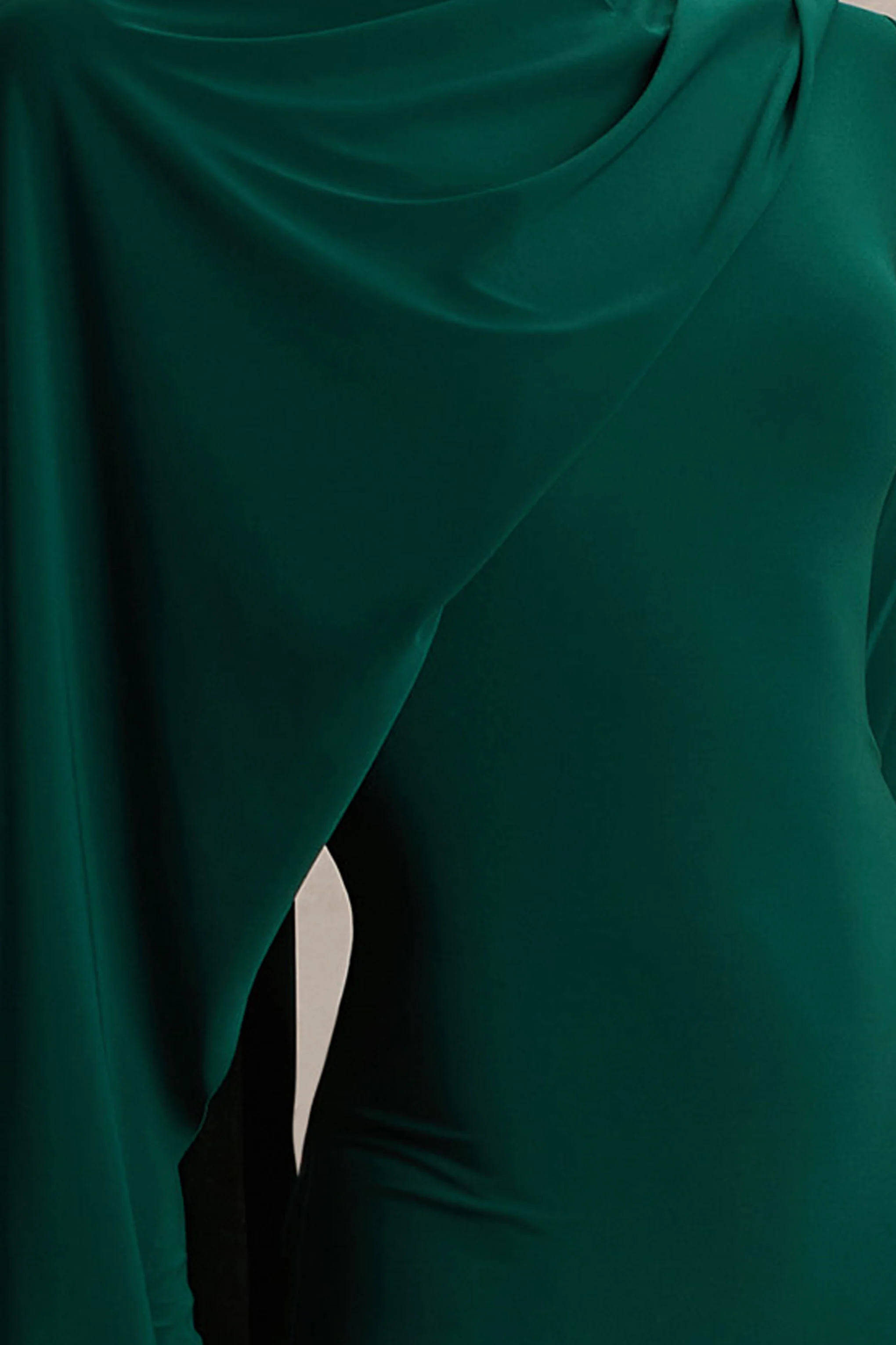 Always | Bottle Green High-Neck Maxi Dress With Cape Sleeve Detail - Image 6