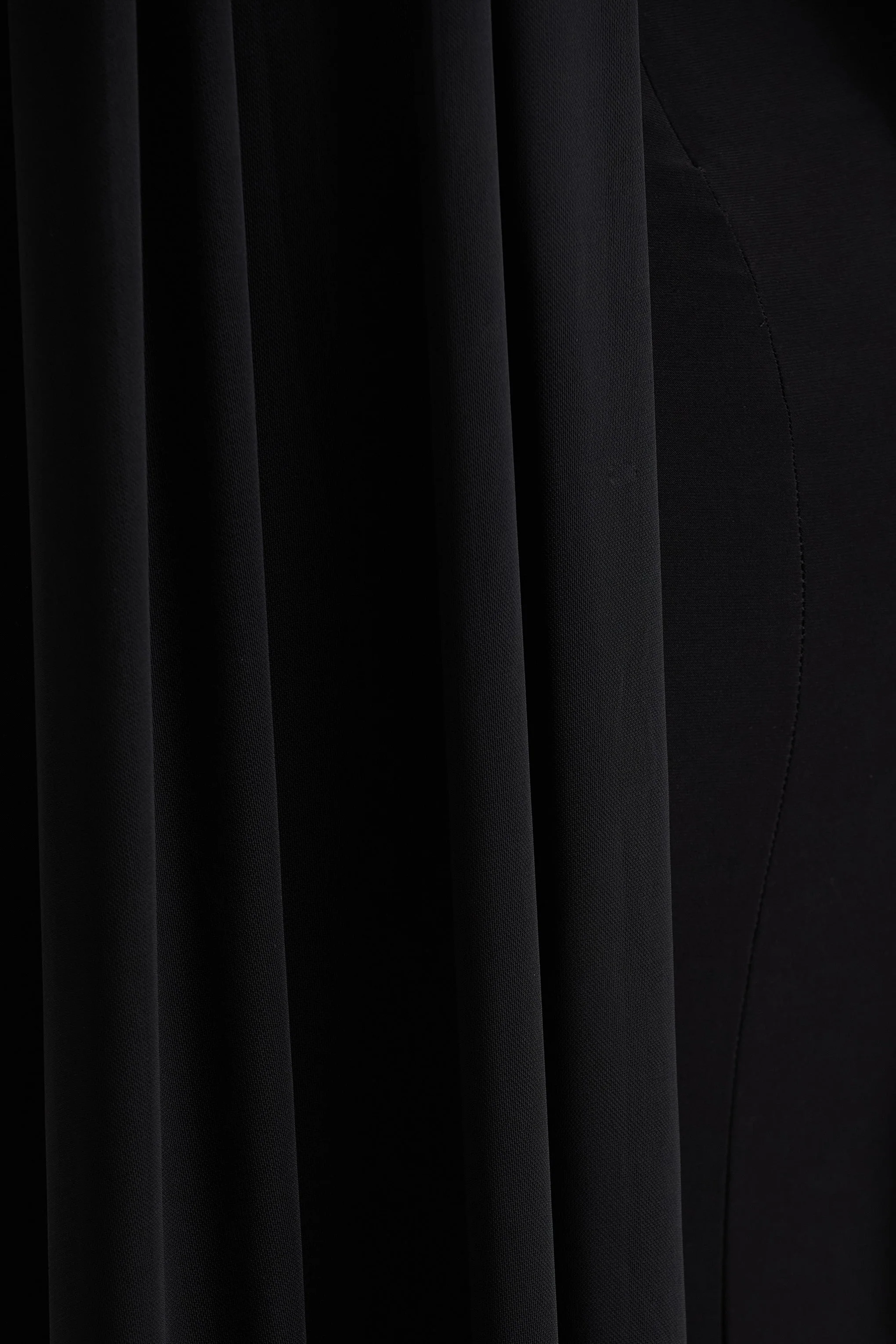 Amour | Black High-Neck Maxi Dress With Cape Sleeve Detail - Image 6