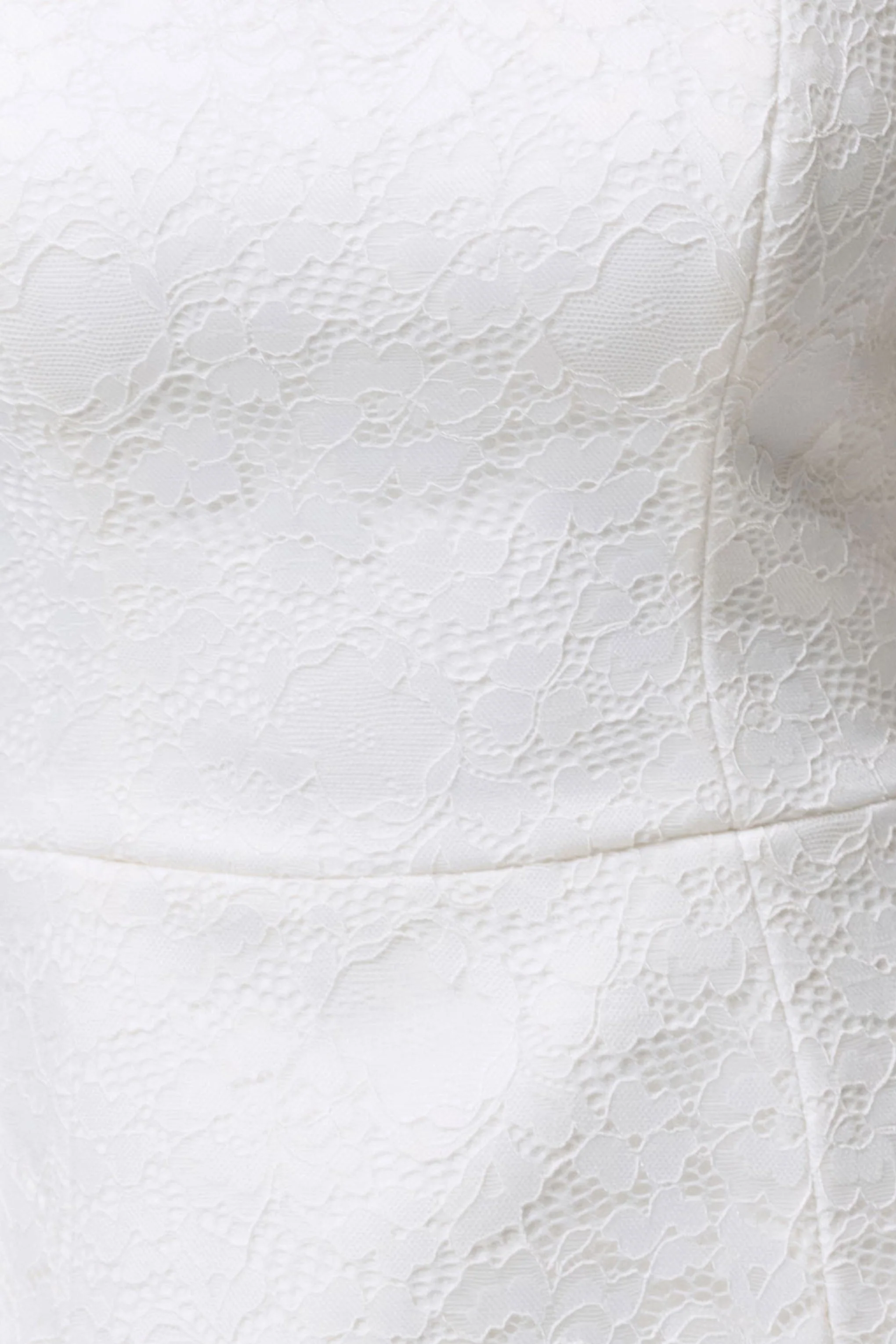 Bijou | White Square-Neck Lace Long-Sleeve Mini Dress - Image 6
