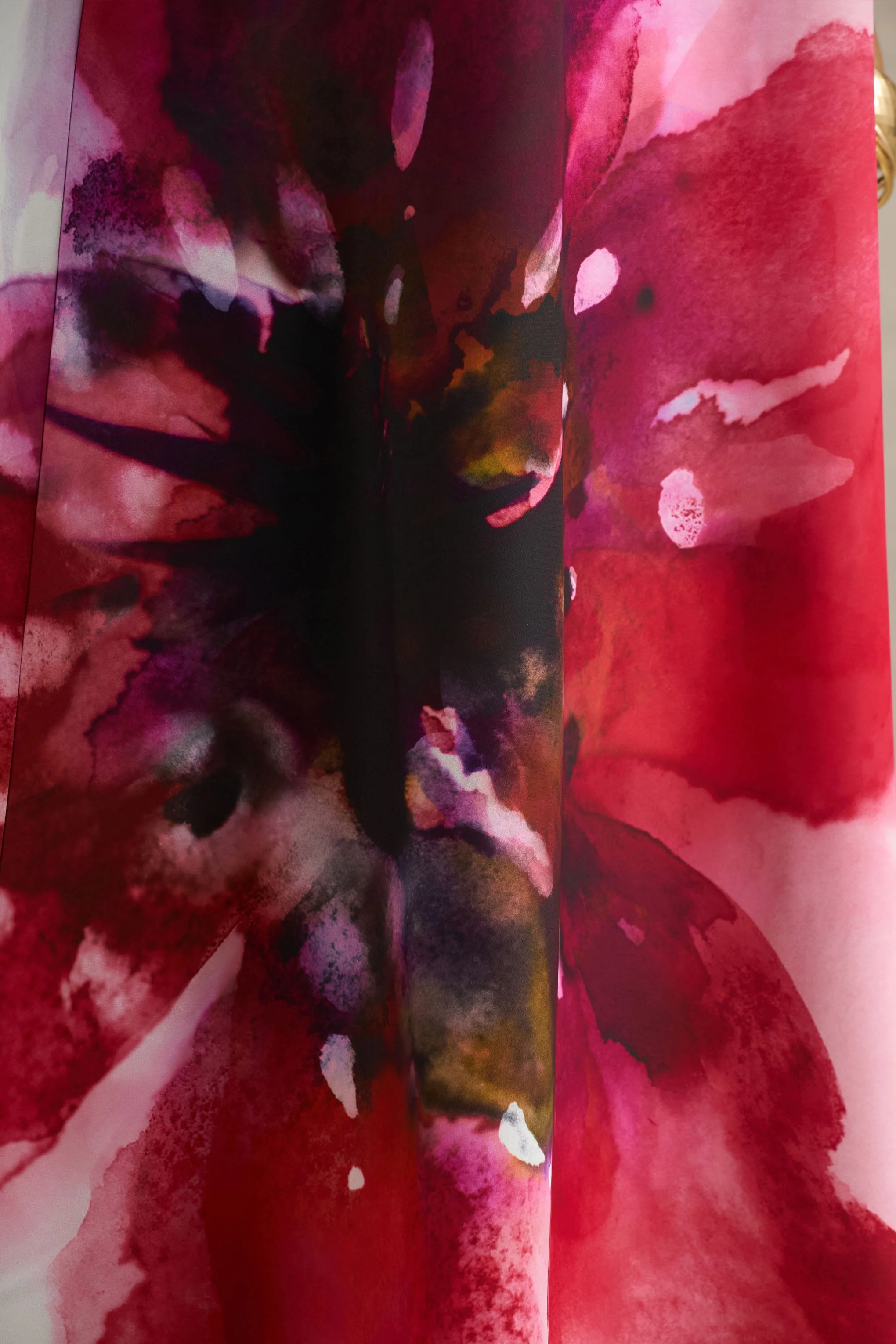 Breonna | Bright Pink Floral Placement Print Bandeau Maxi Dress - Image 7