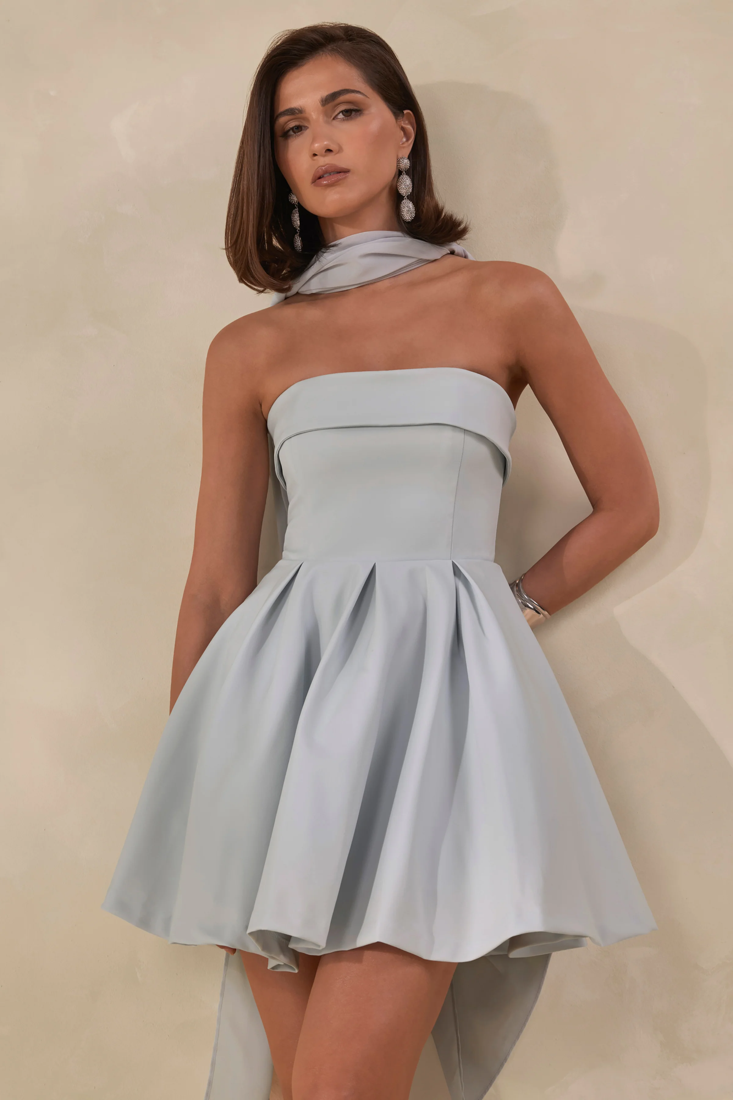 Bruna | Light Blue Chiffon Scarf