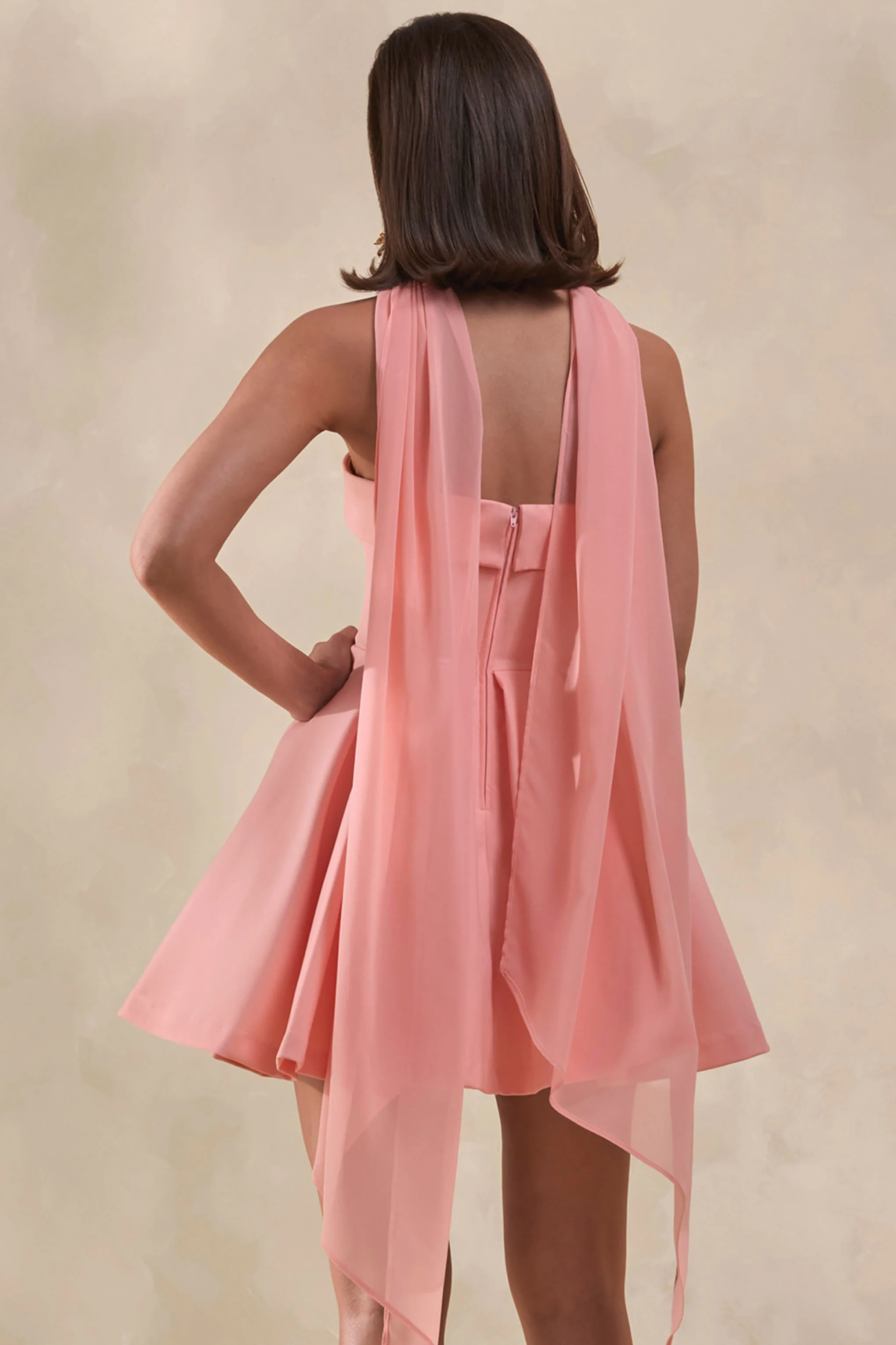 Bruna | Light Pink Chiffon Scarf - Image 2