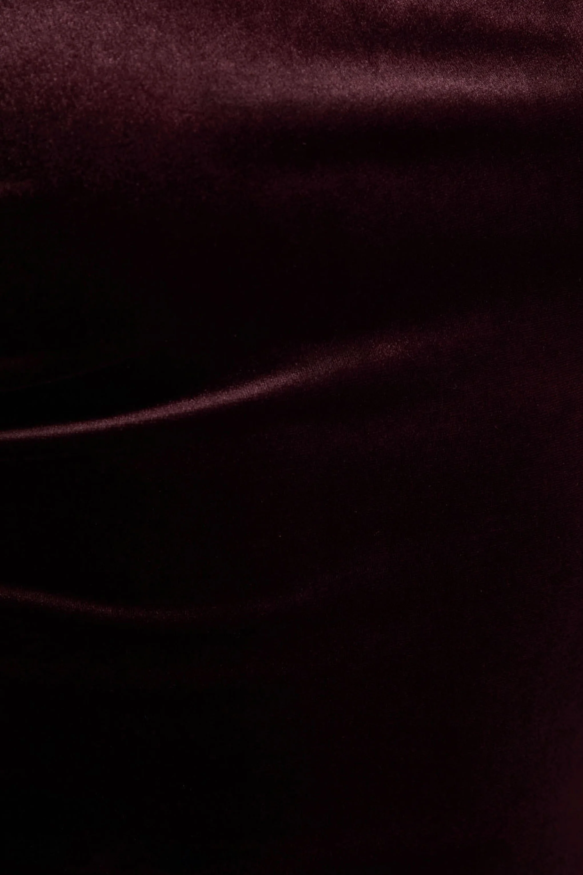 Carella | Burgundy Velvet Twisted Asymmetric Midi Dress - Image 6