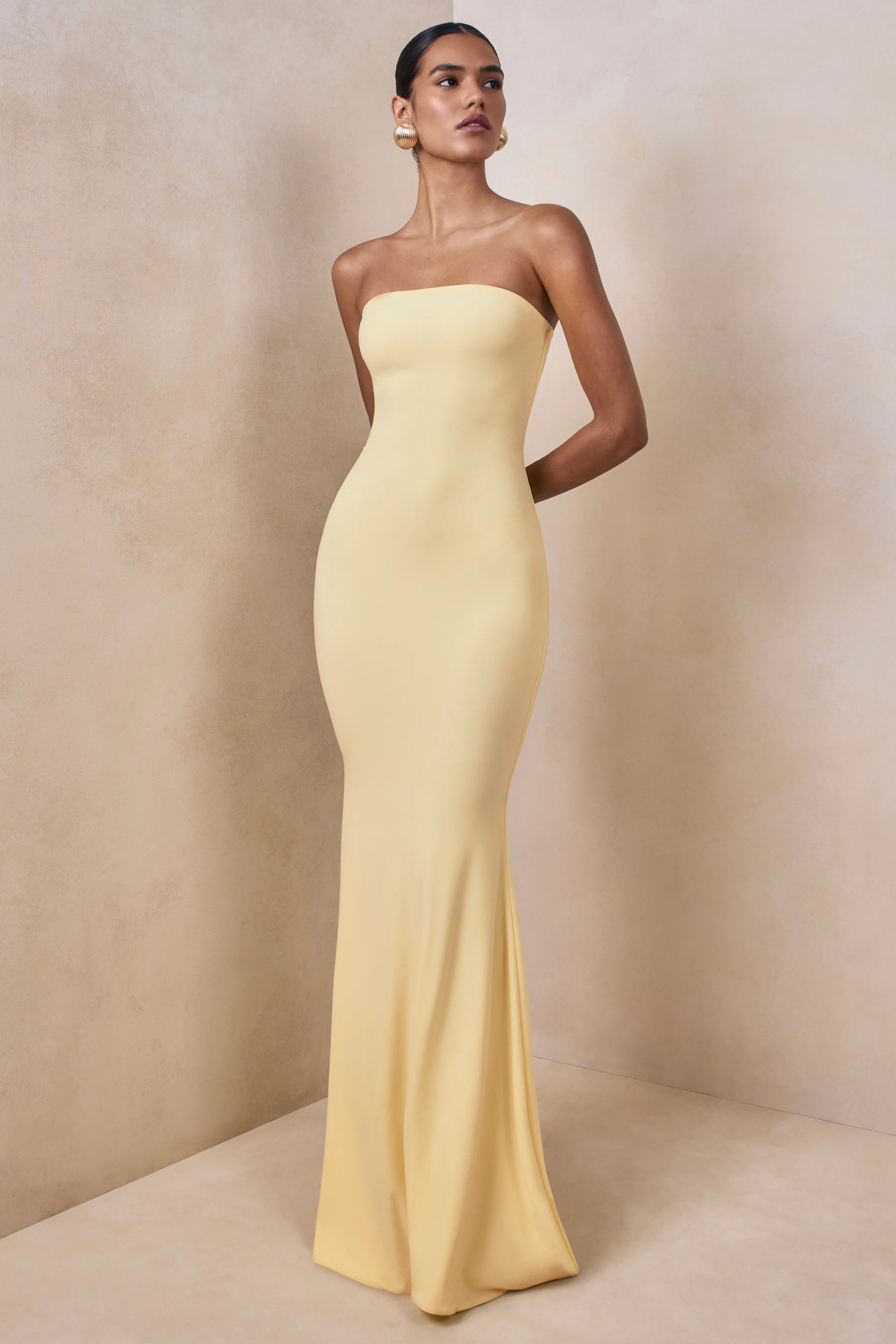 Ceremony | Lemon Bandeau Maxi Dress - Image 4