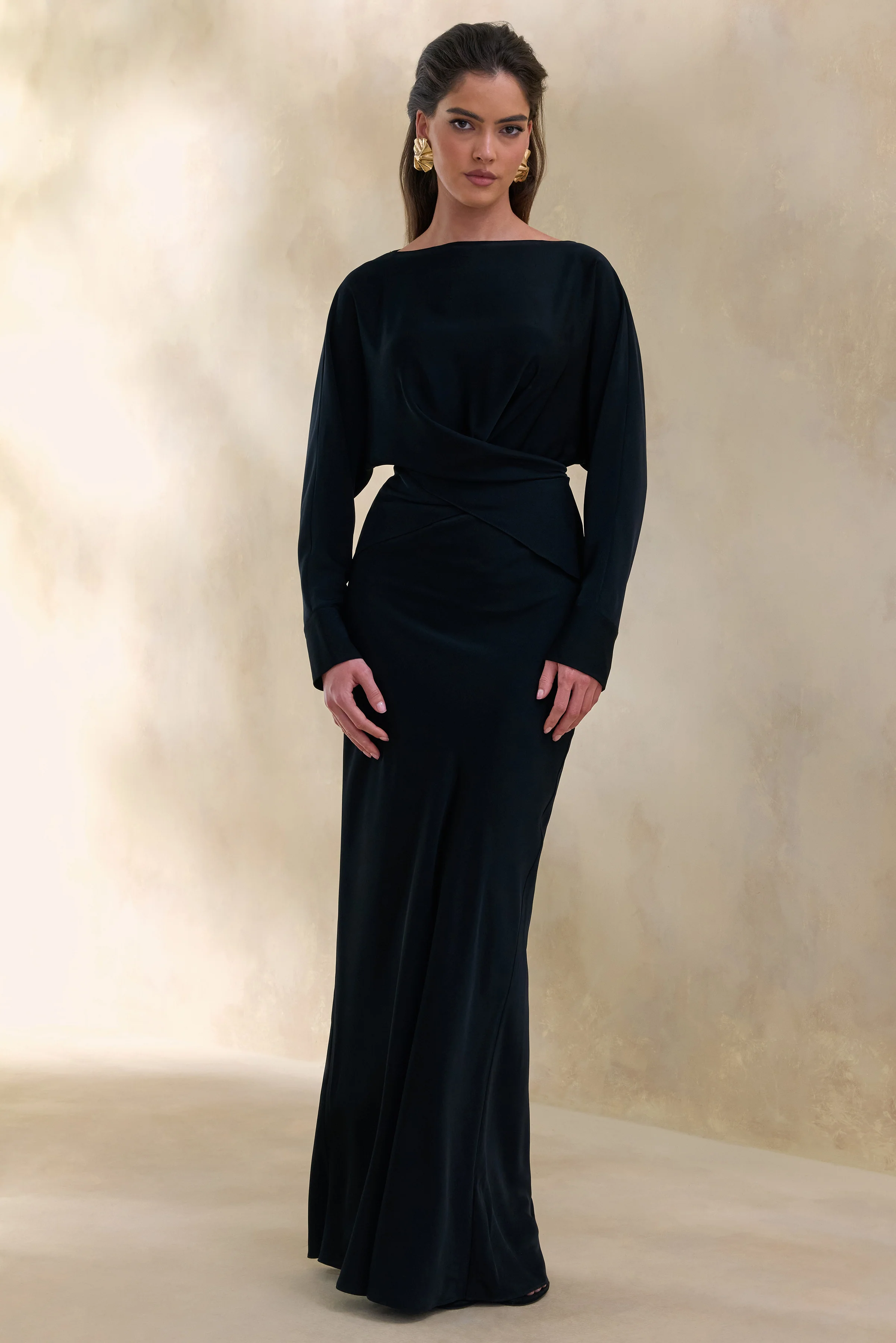 Elaria | Black Satin Maxi-Skirt - Image 7