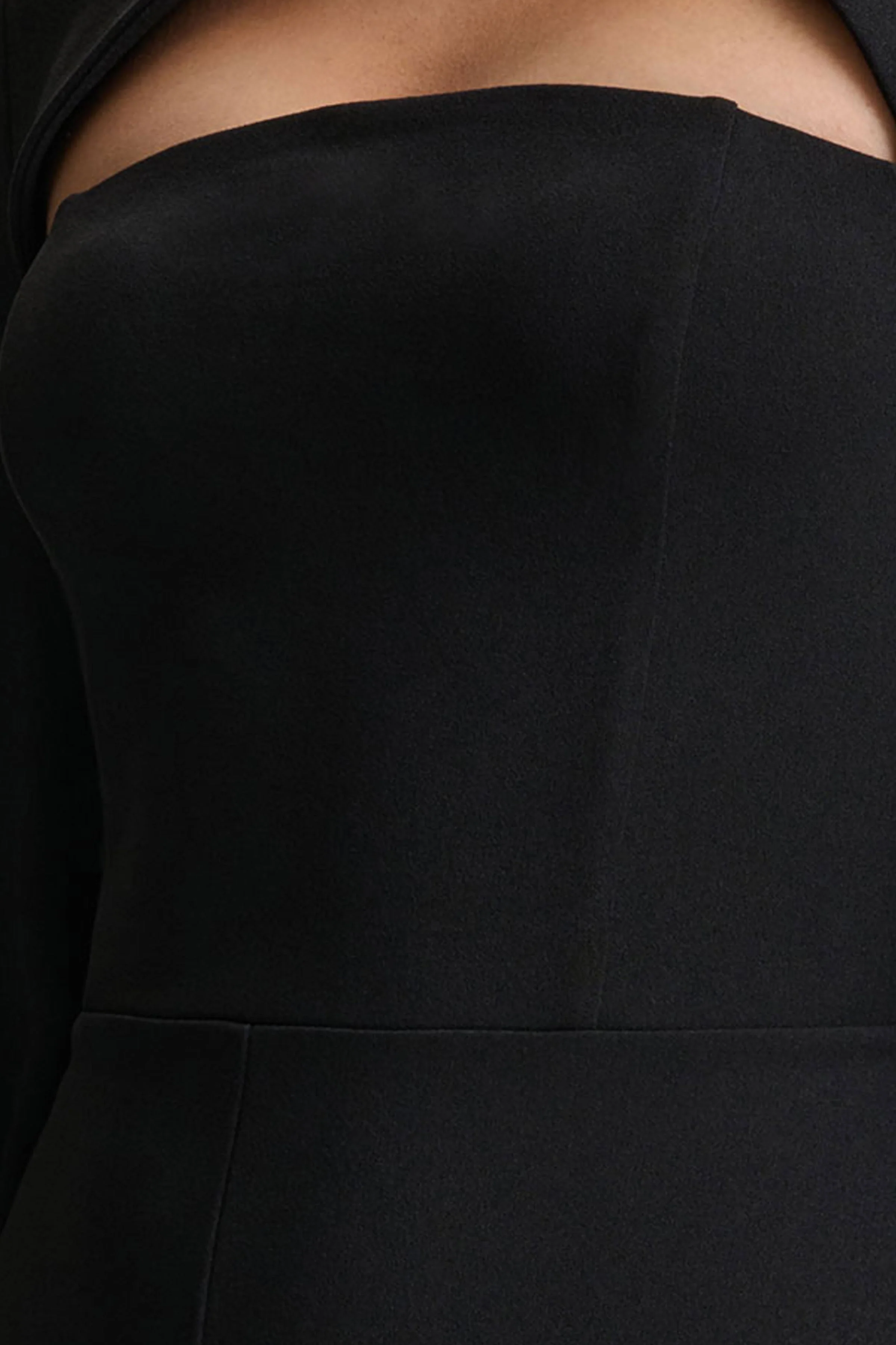 Elisabetta | Black Square-Neck Jumpsuit With Cape-Sleeves - Image 6