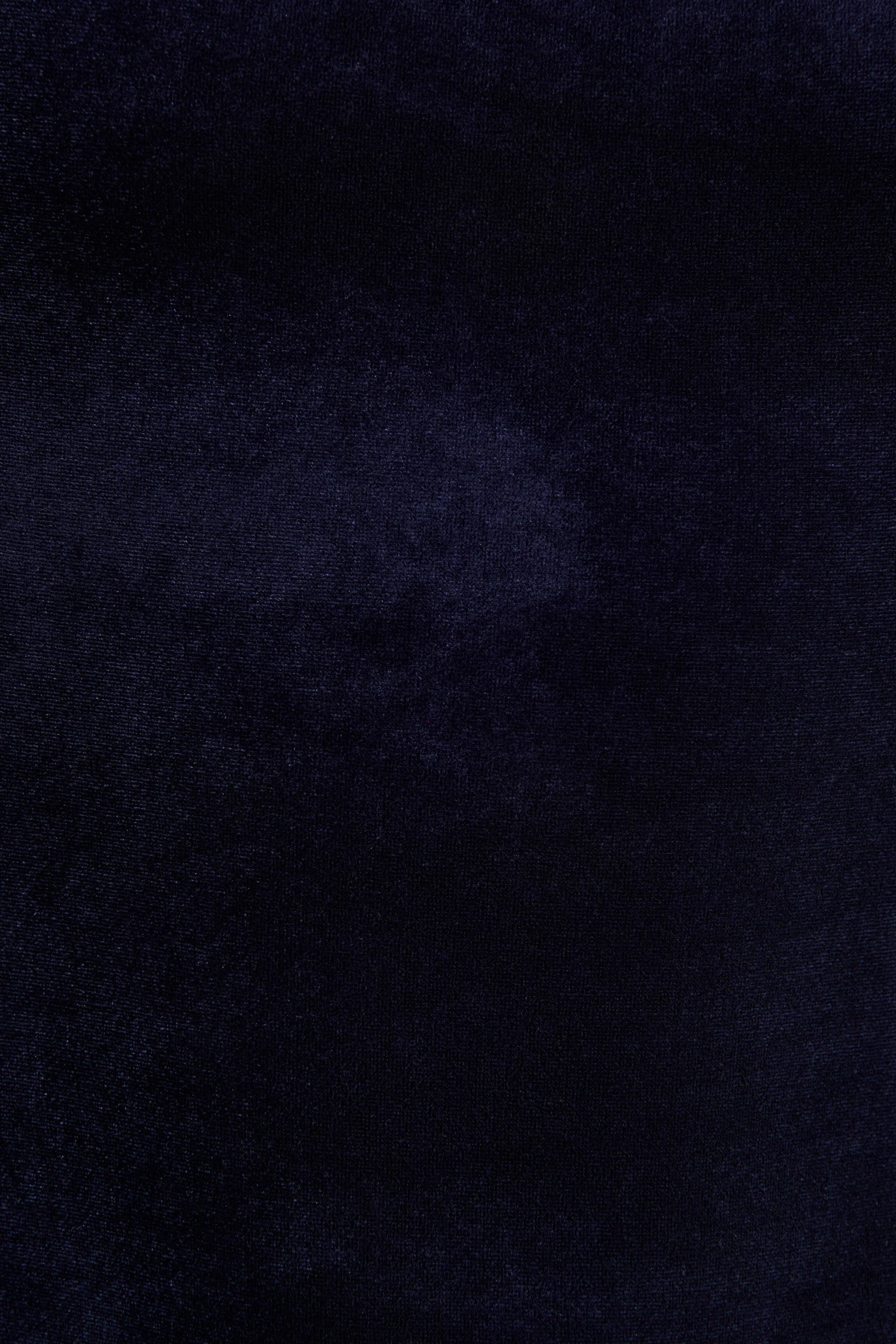 Emberlyn | Navy Velvet Scoop-Neck Fishtail Midi Dress - Image 6