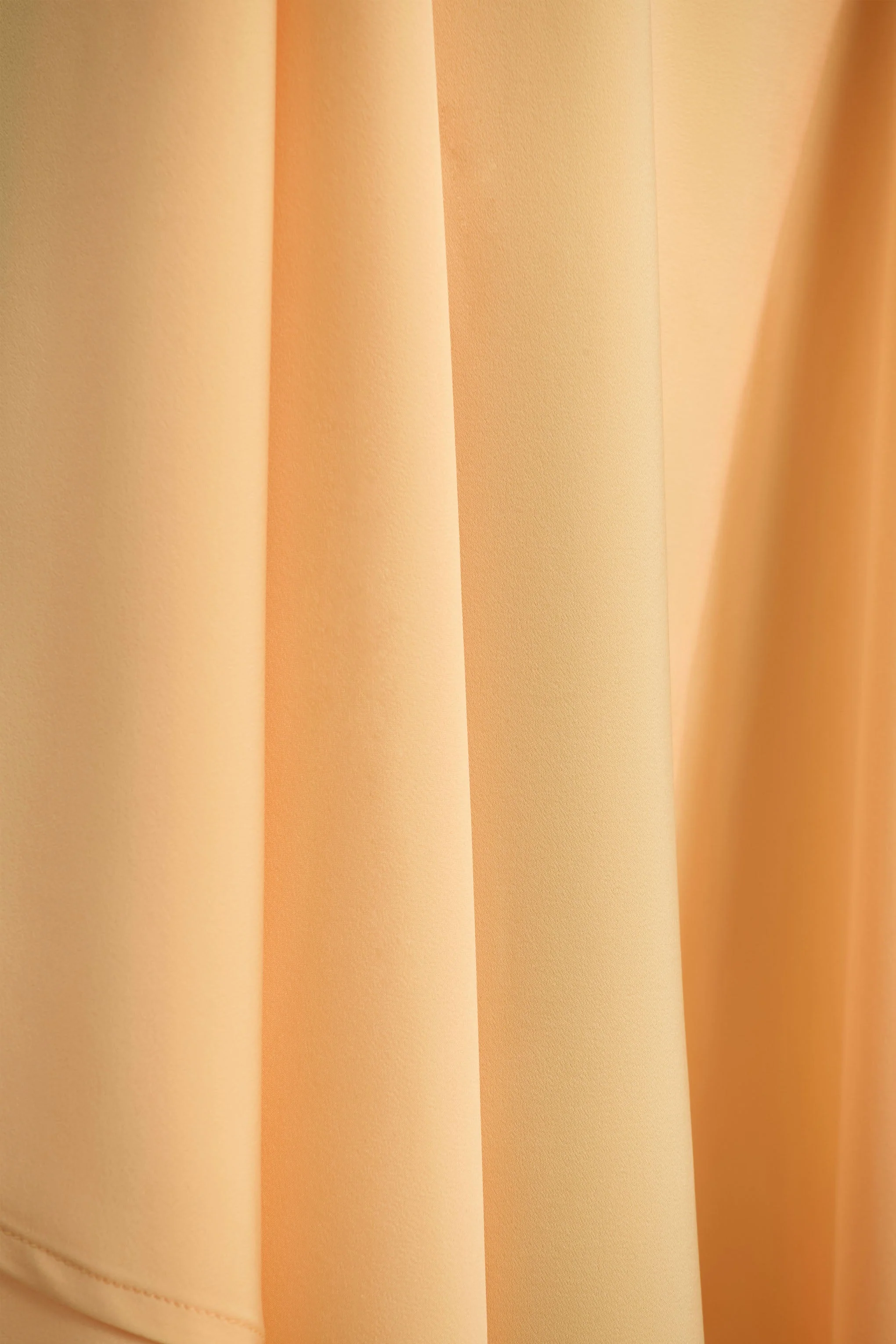 Glint | Peach Satin Plunge-Neck Maxi Dress With Asymmetric Hem - Image 7