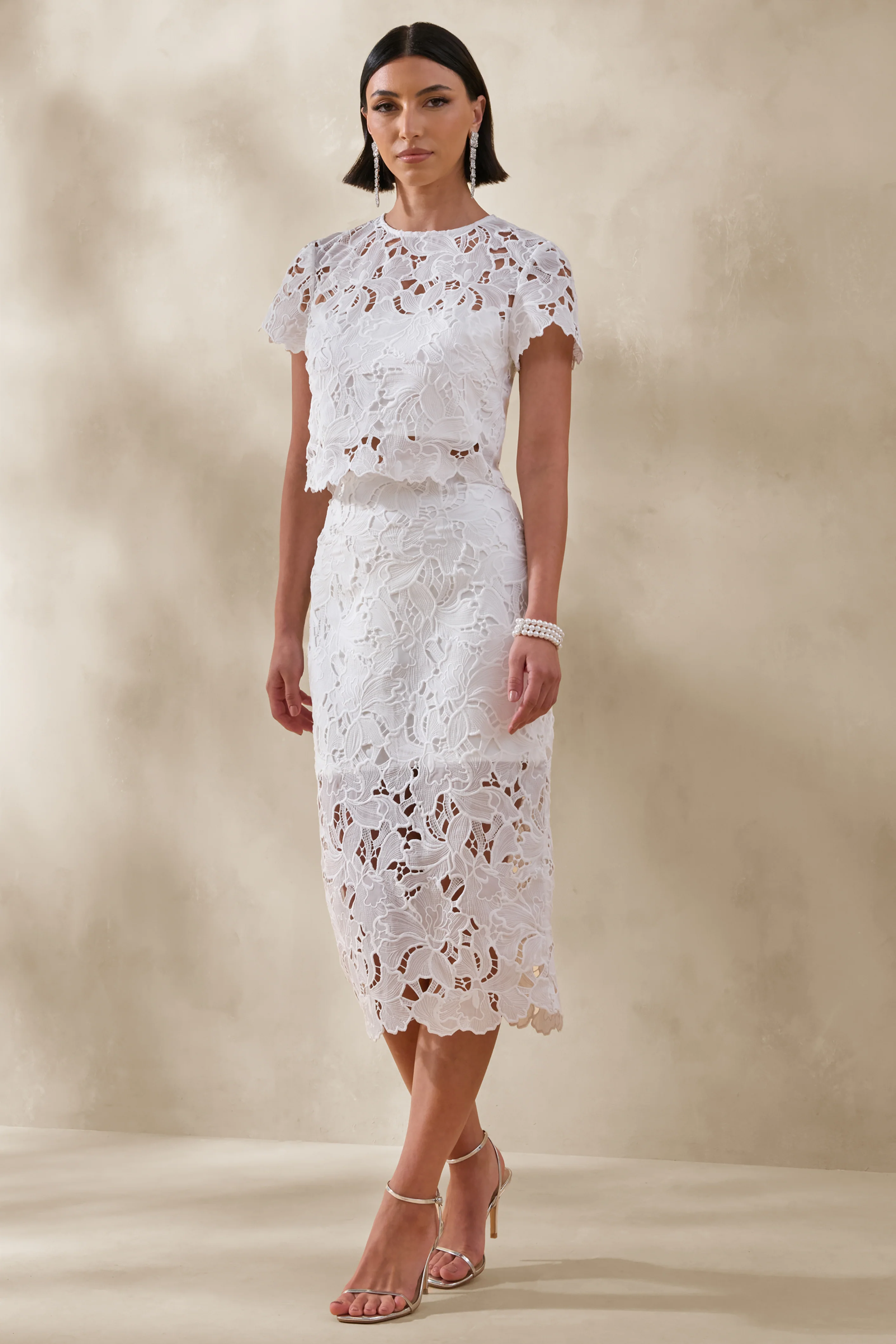 Ina | White Lace Crew-Neck Crop-Top - Image 5