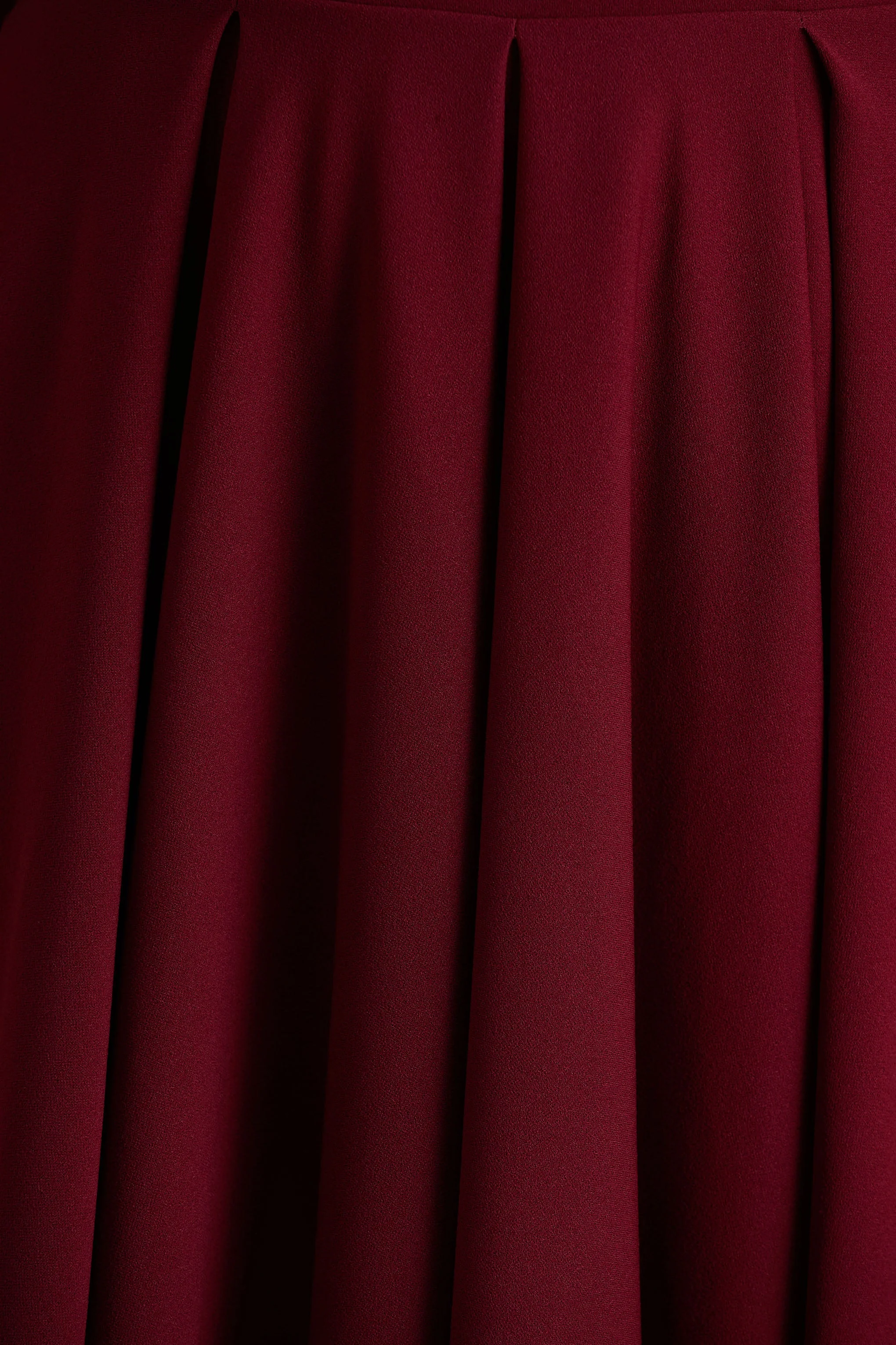 Isabella | Burgundy Bardot-Neck Midi Dress - Image 6