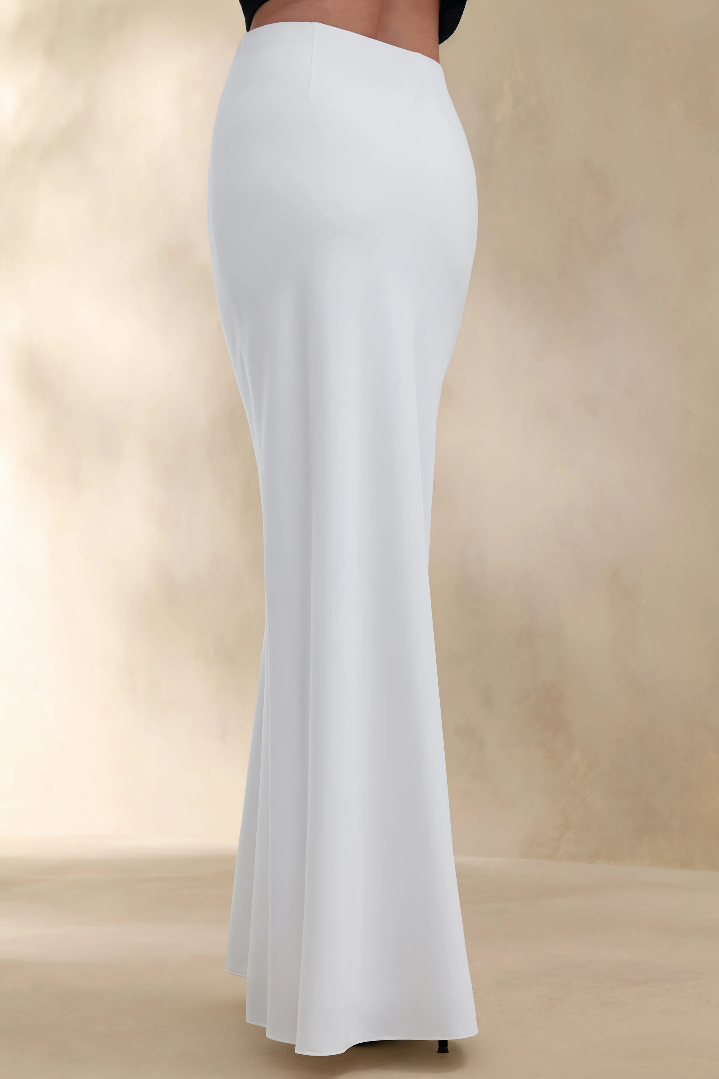 Iveta | White Satin Maxi-Skirt - Image 4