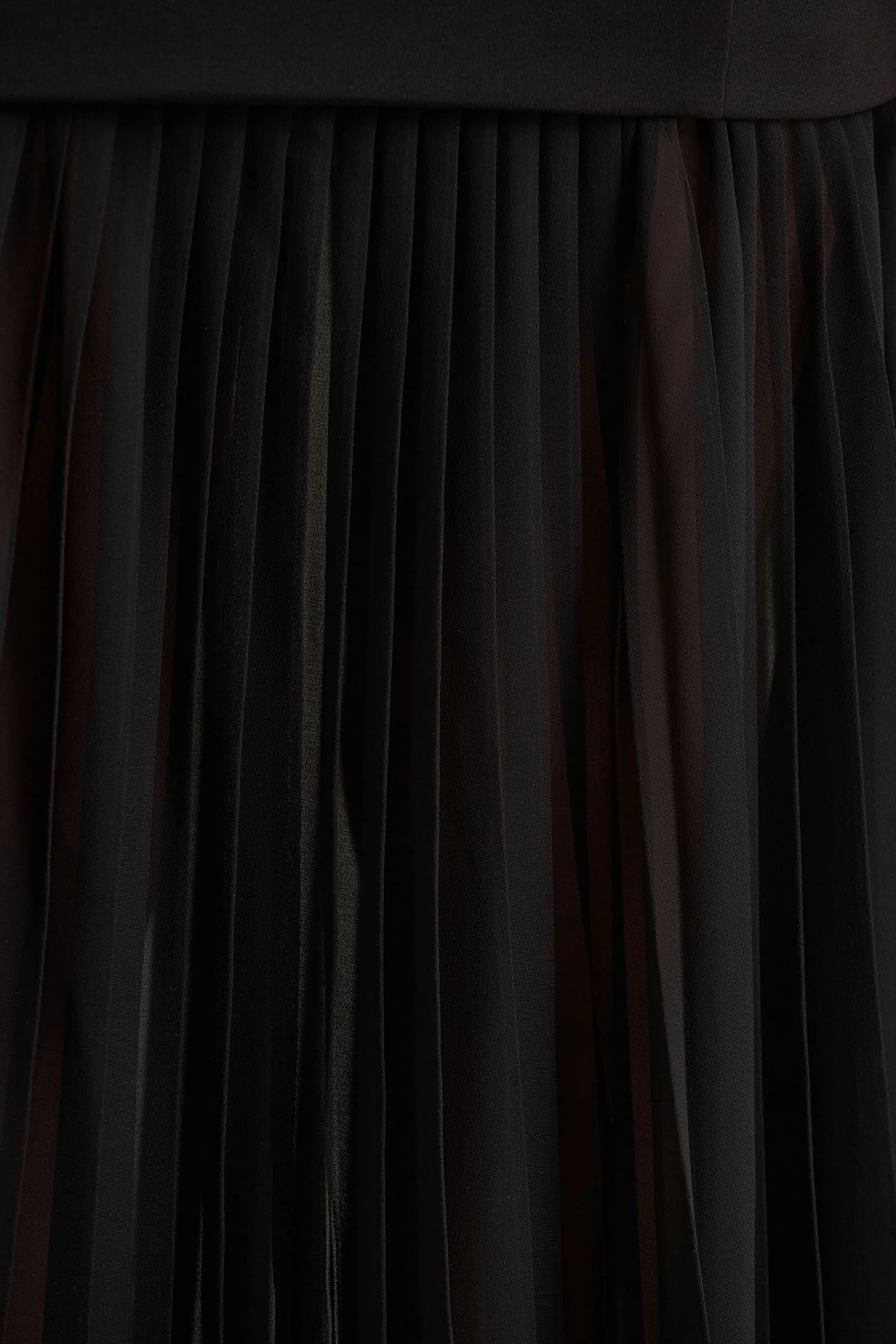 Jaquetta | Black Belted Maxi Dress With Pleated Chiffon Skirt - Image 7