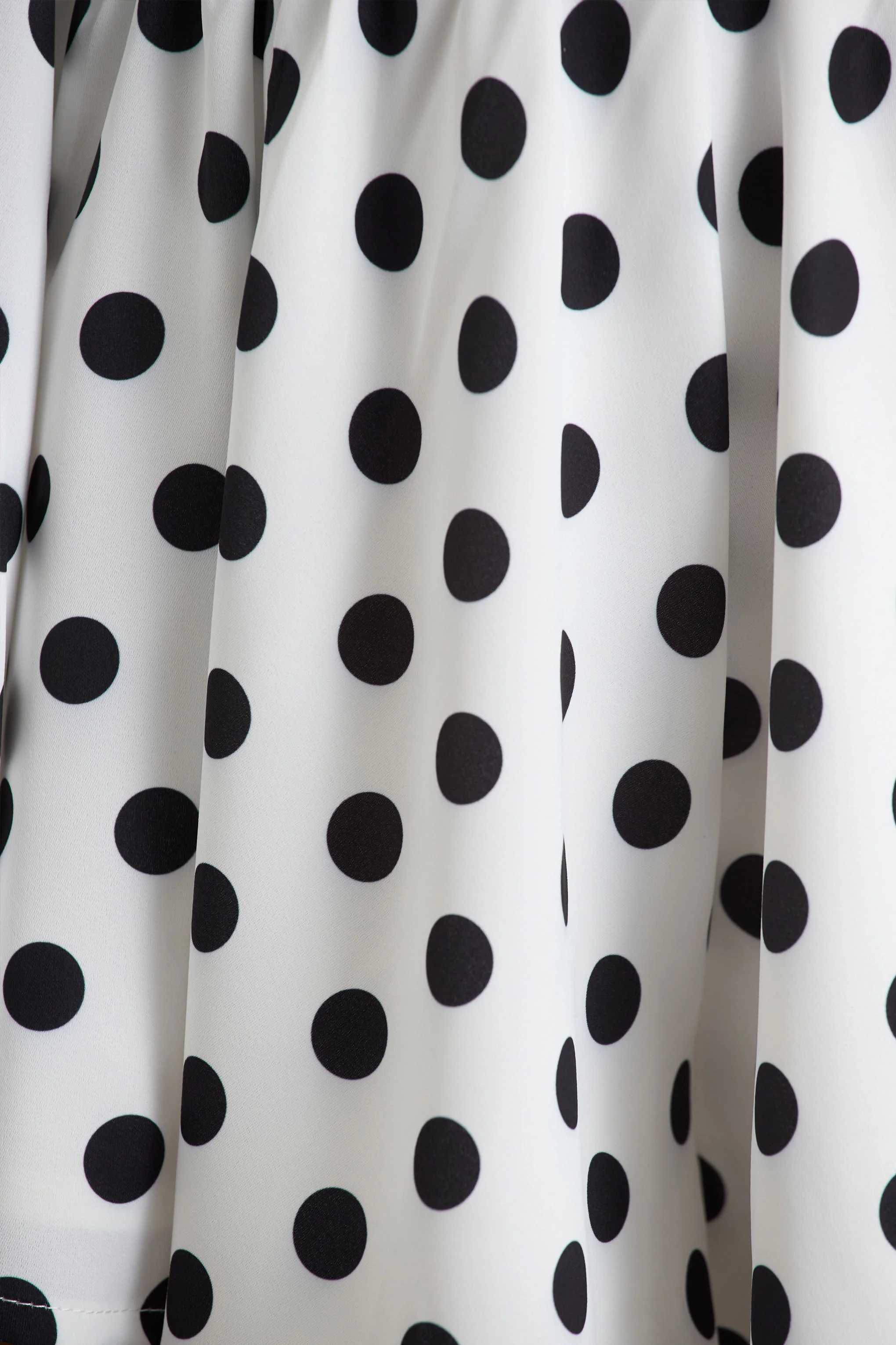 Laurel | White Polka Dot V-Neck Balloon Sleeve Playsuit - Image 7