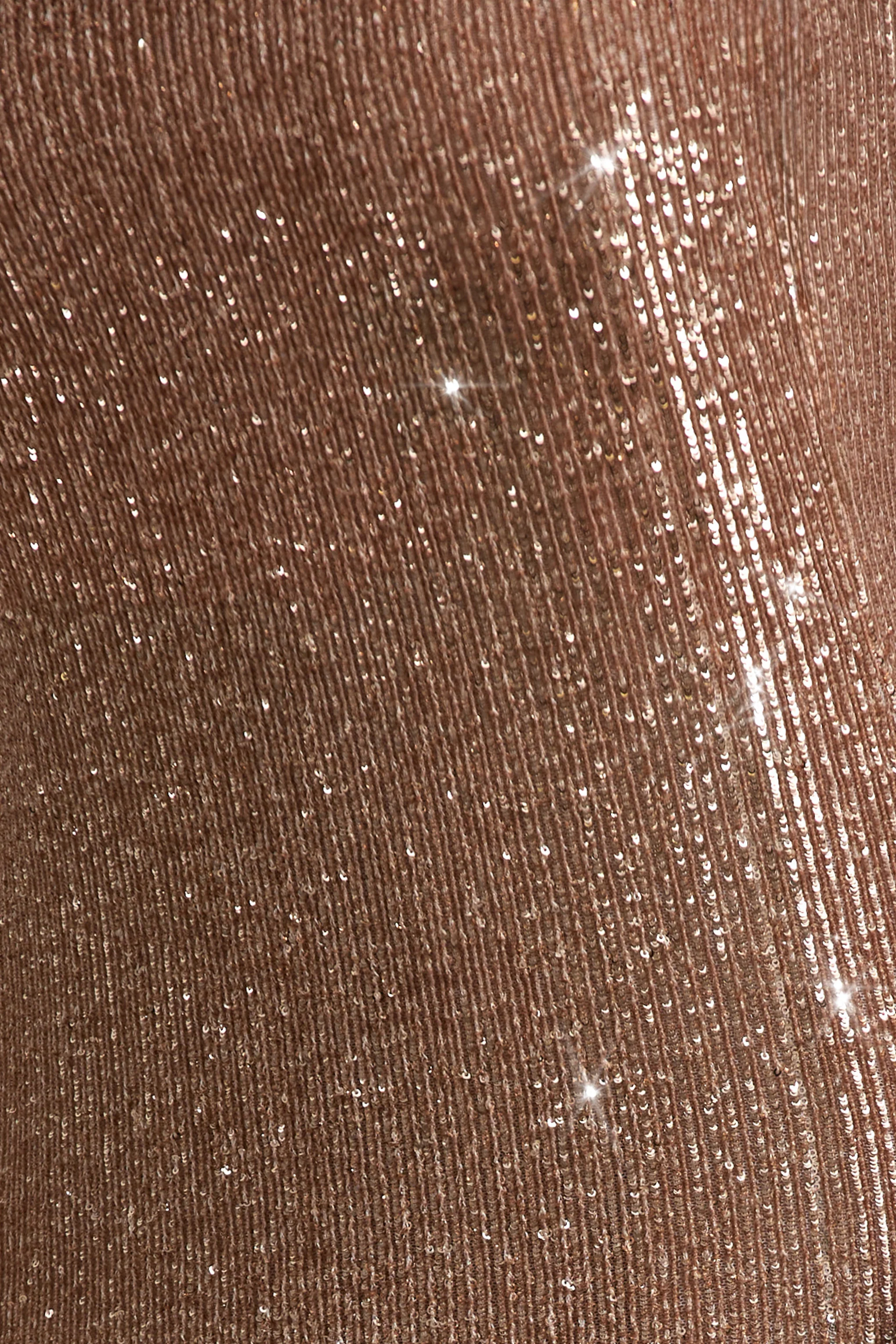 Lilabelle | Rose Gold Plisse Sequin Bandeau Midi Dress - Image 6