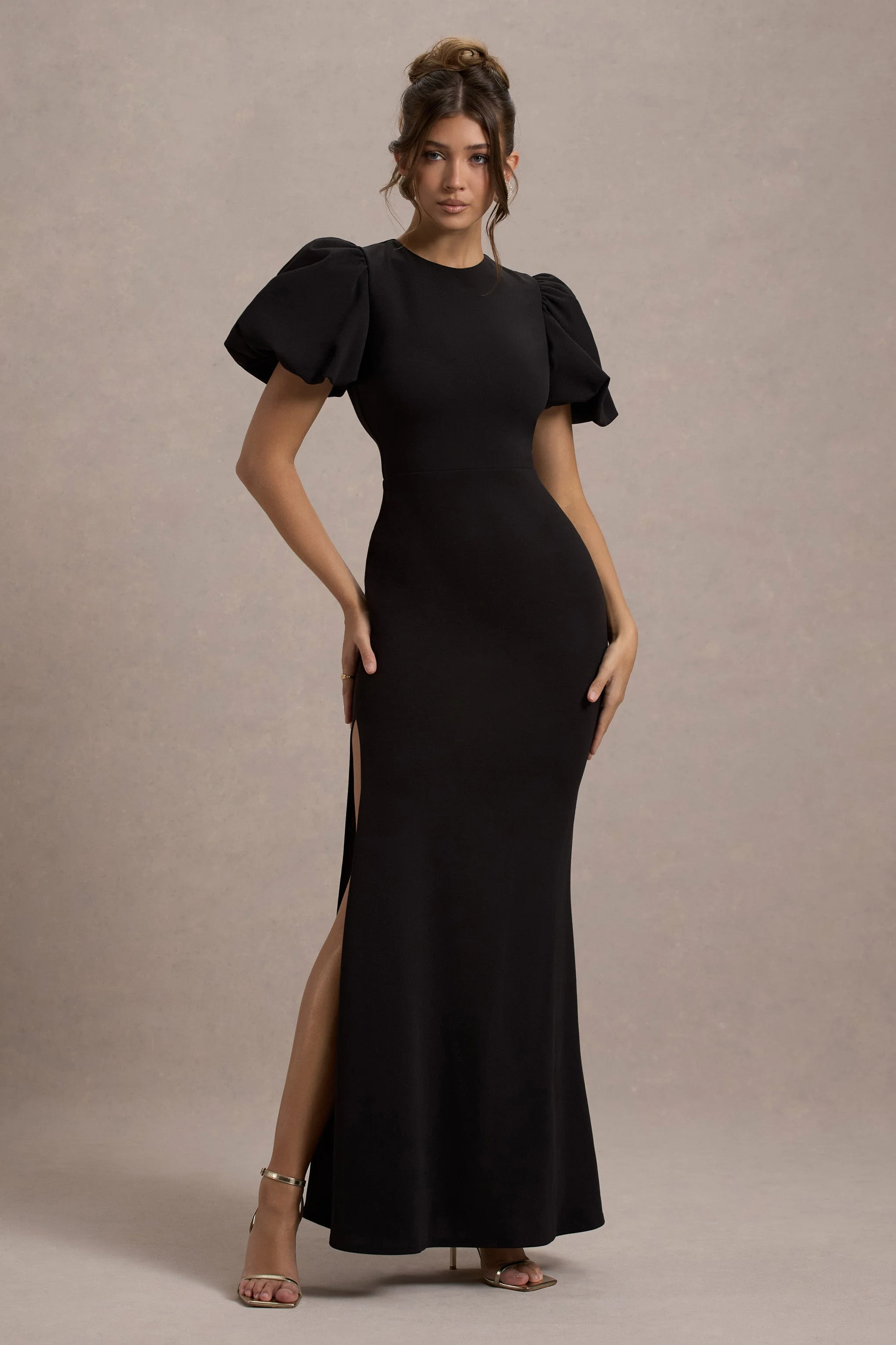 Love Letters | Black Puff-Sleeve Maxi Dress - Image 5