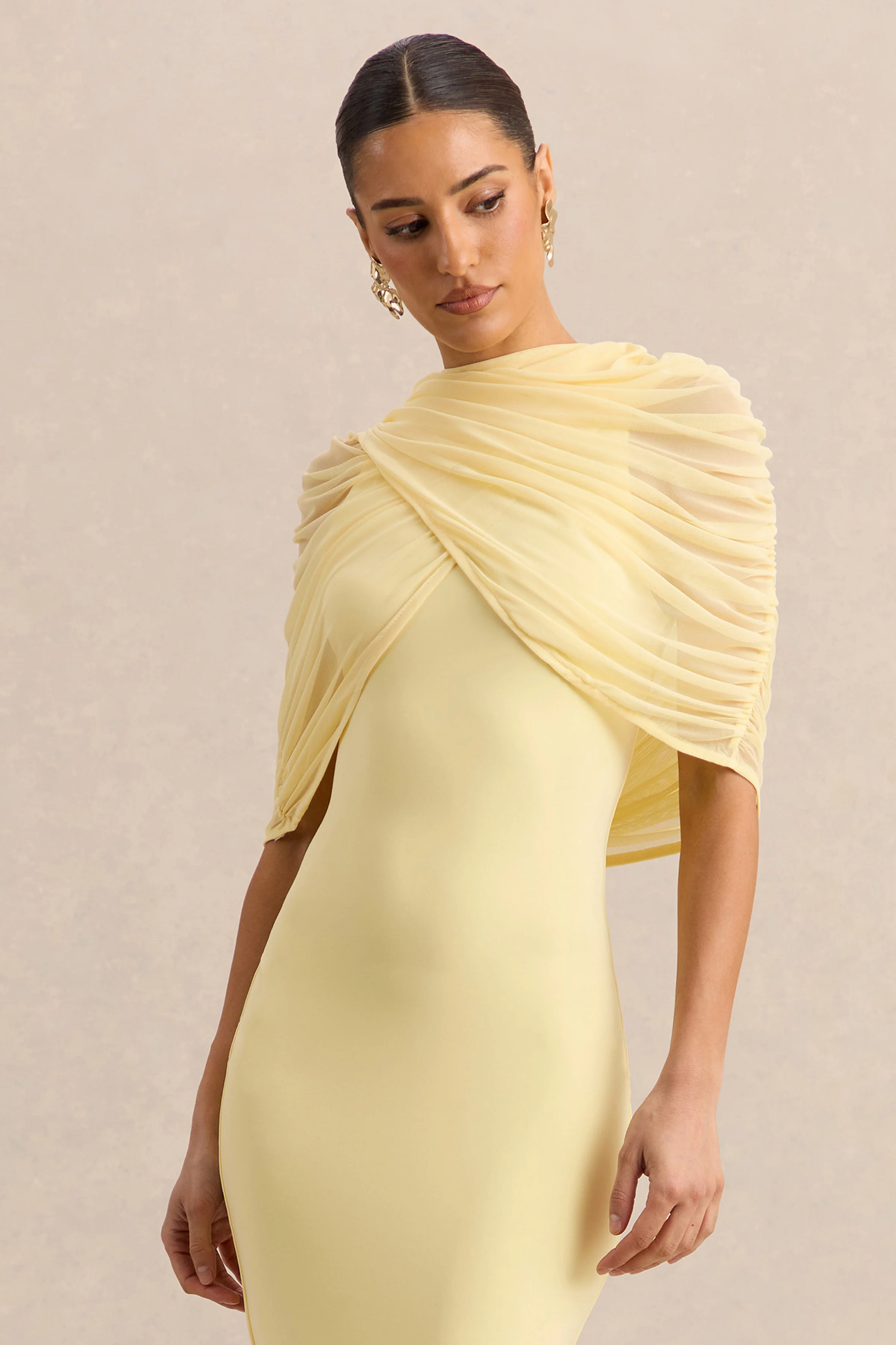 Magoria | Lemon Mesh Round-Neck Cape - Image 4