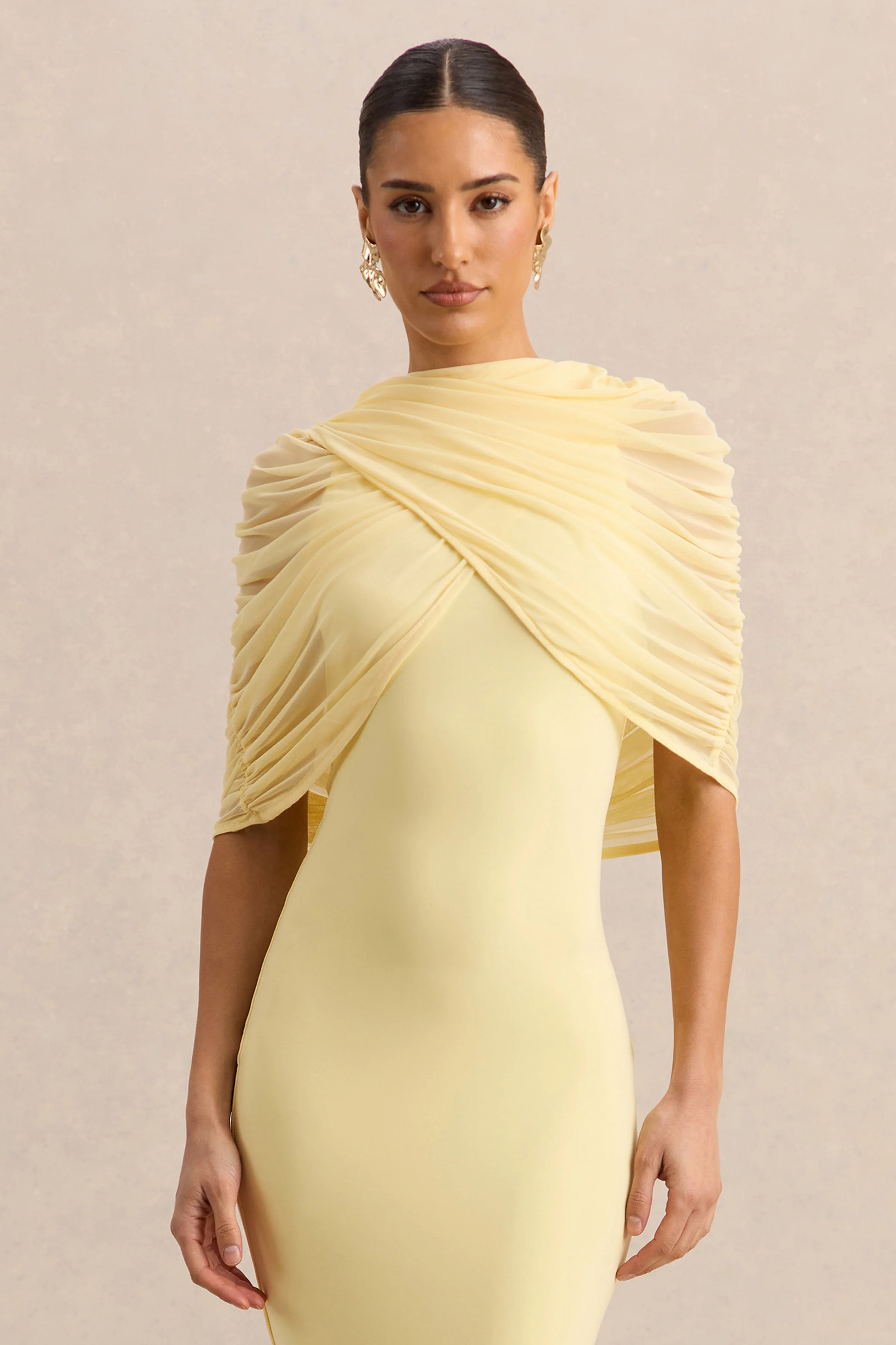 Magoria | Lemon Mesh Round-Neck Cape - Image 5