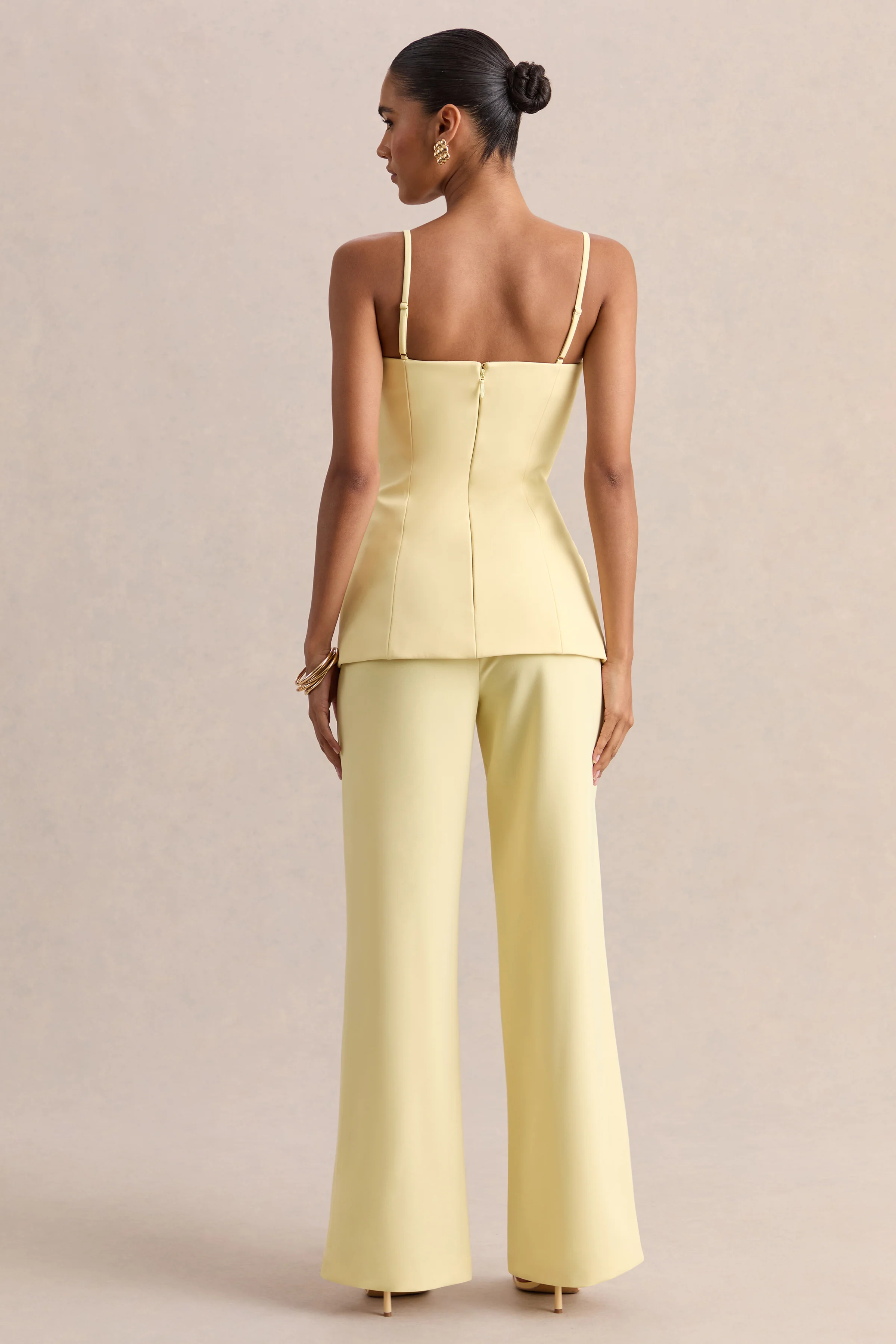 Malou | Lemon Tailored Trousers - Image 2