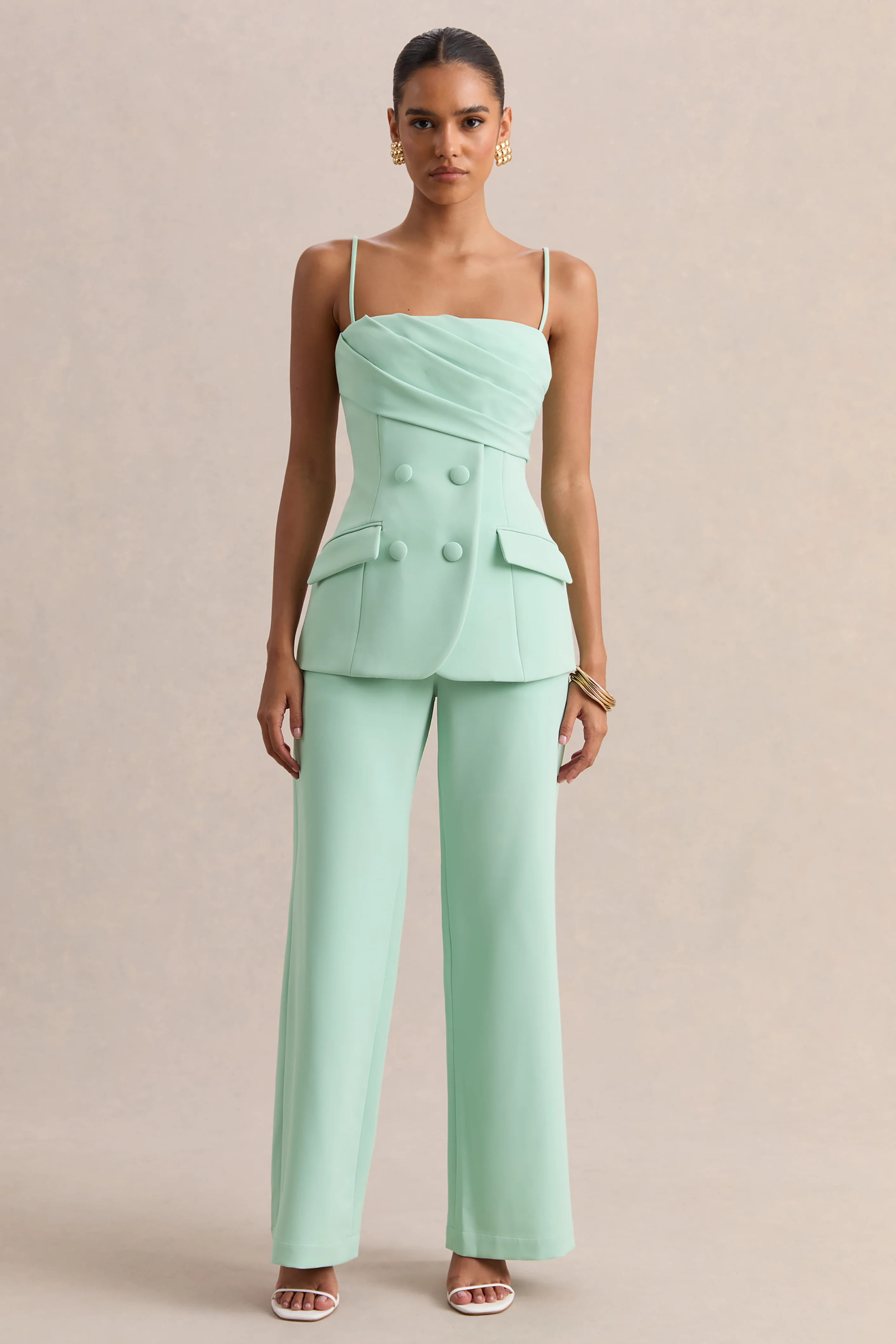 Malou | Sage Tailored Trousers - Image 5