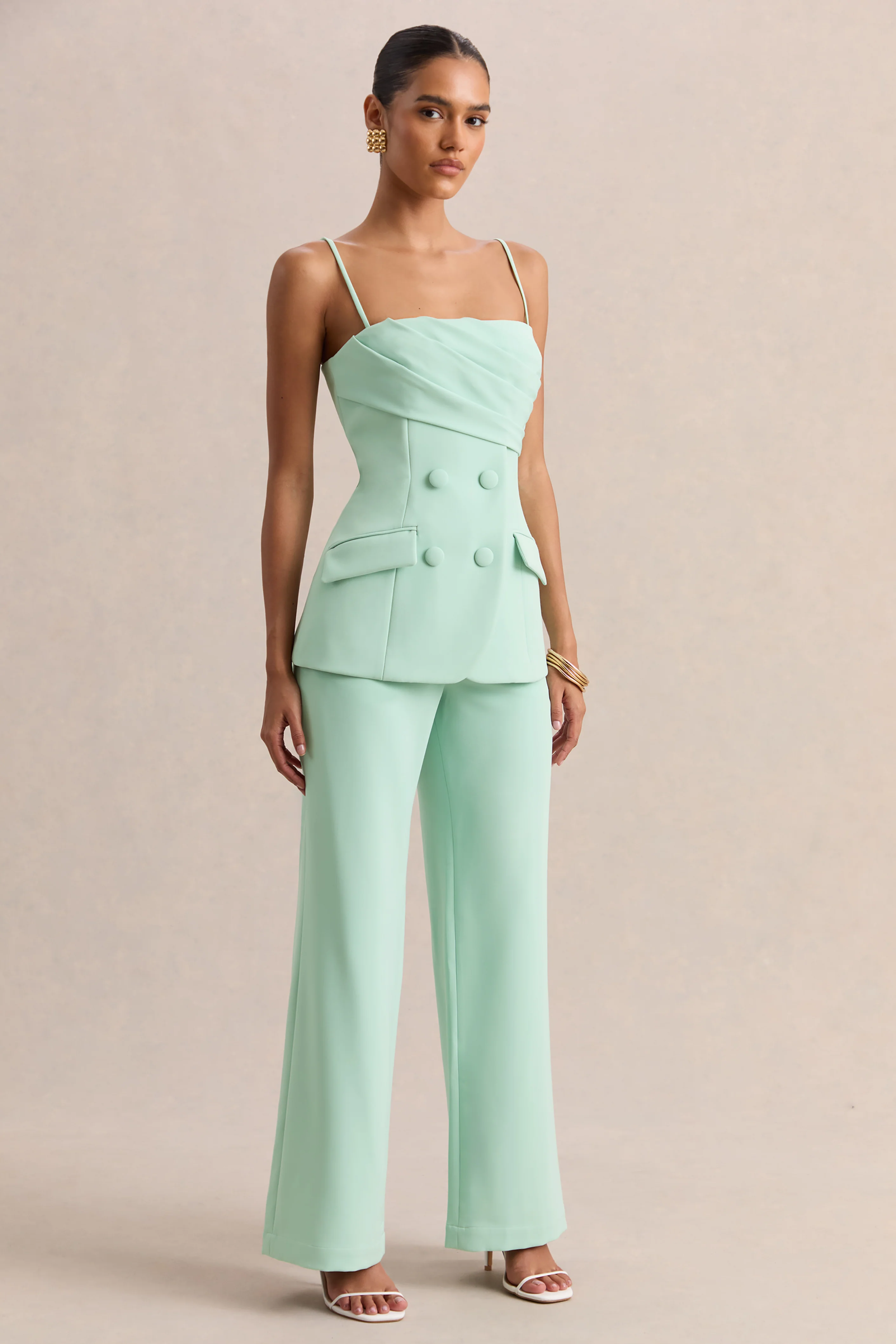 Malou | Sage Tailored Trousers - Image 6