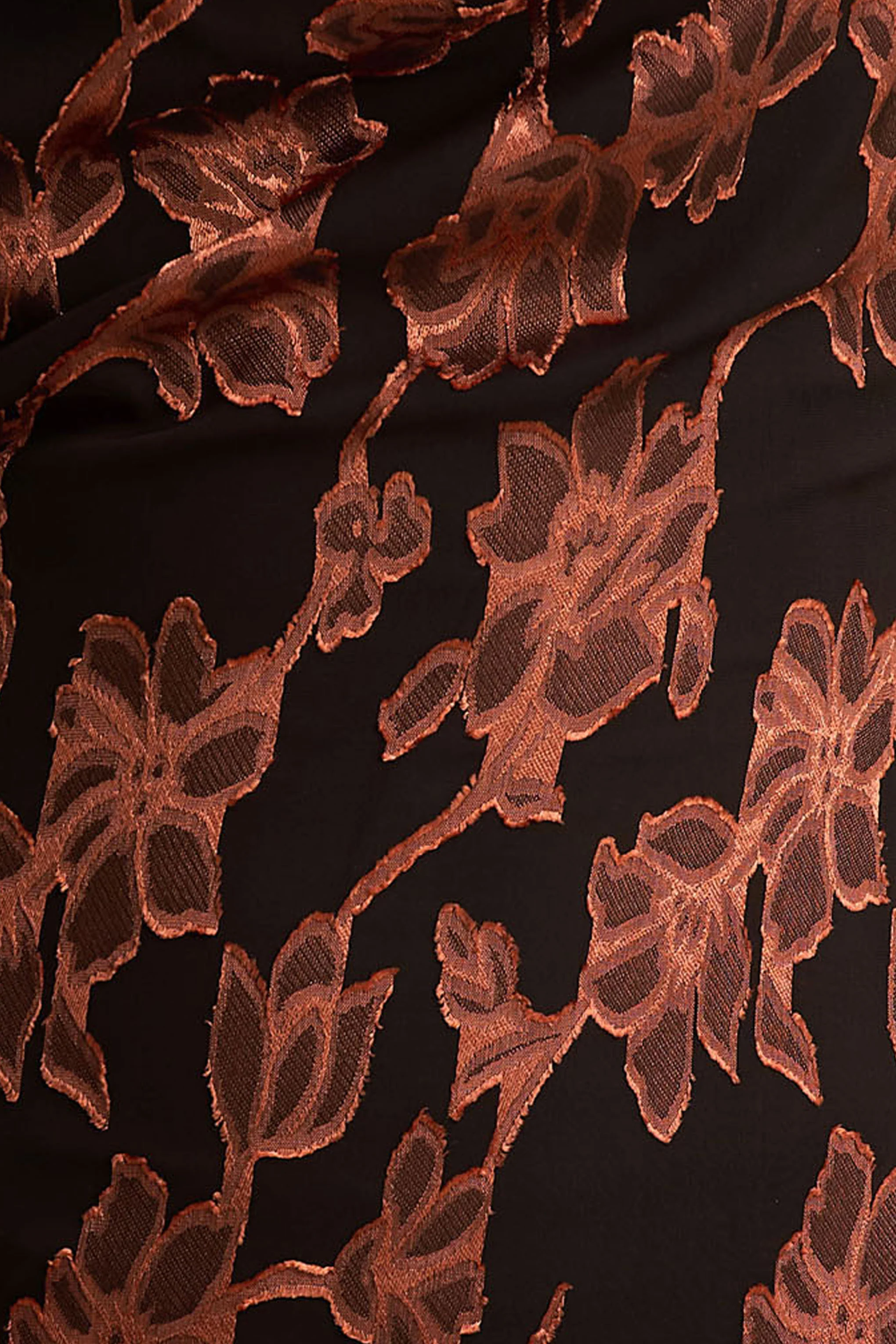 Mar | Black And Rust Cowl-Neck Maxi Dress With Bow Detail - Image 6