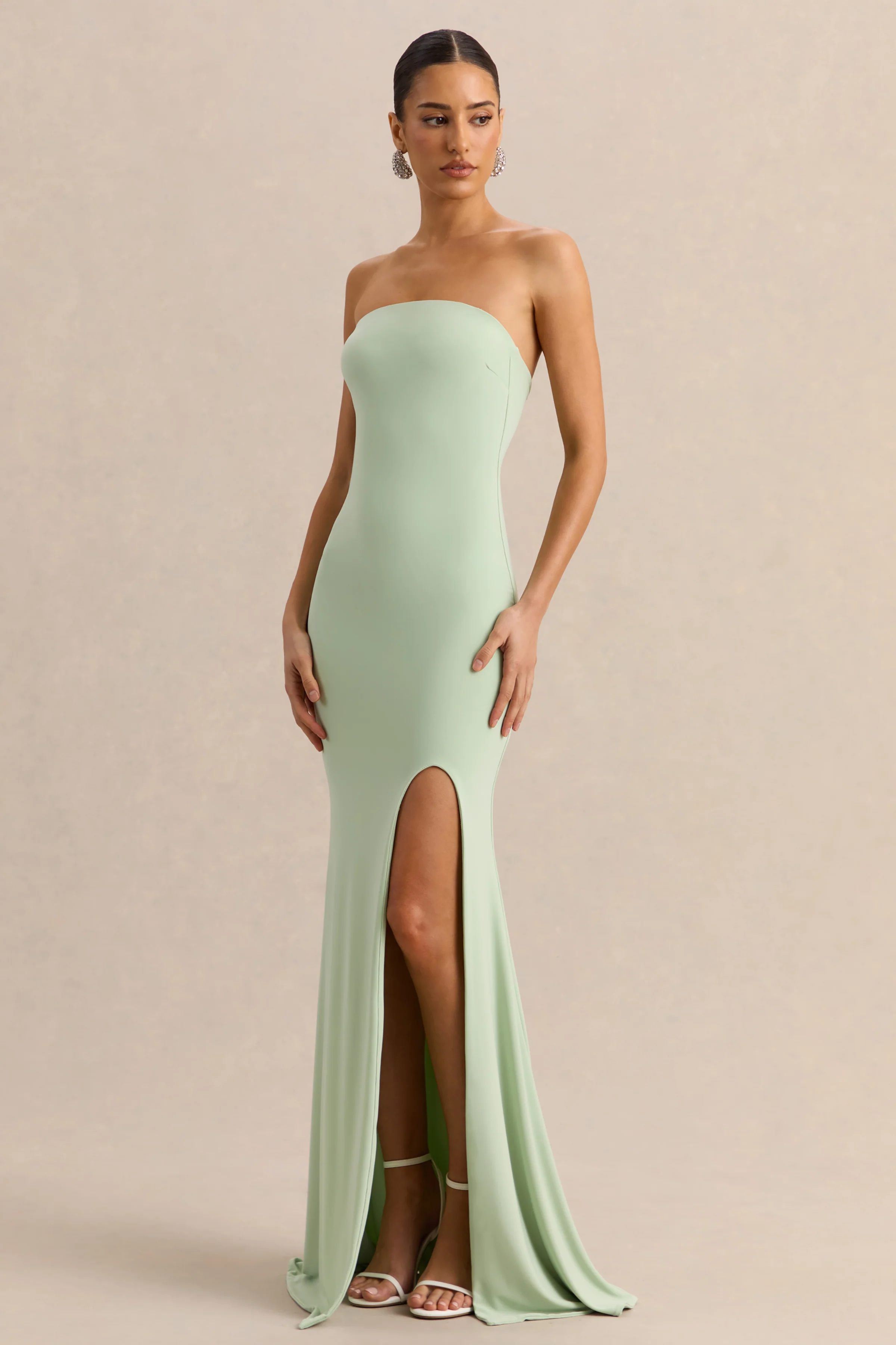 Melva | Mint Bandeau Maxi Dress - Image 3