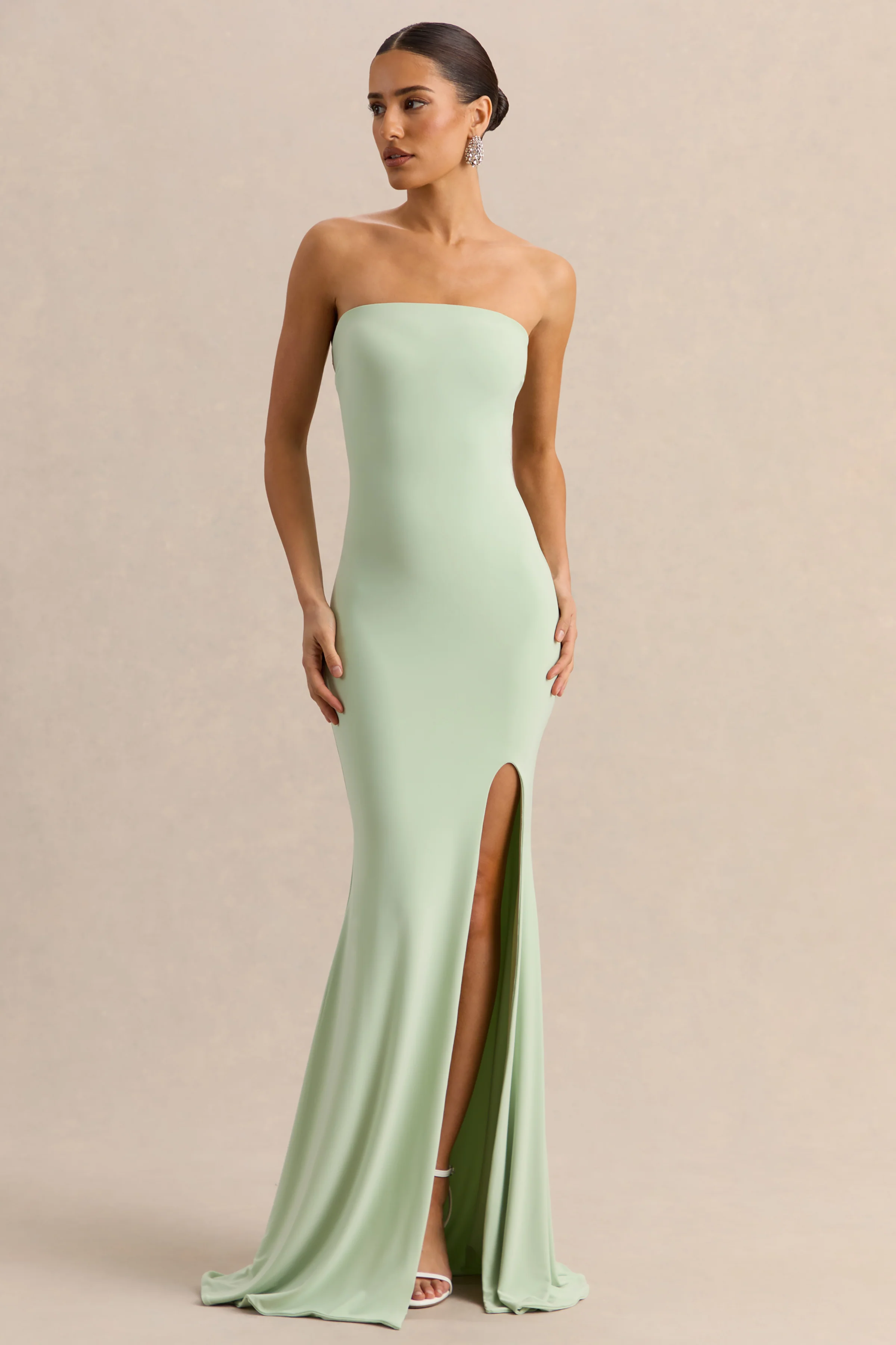 Melva | Mint Bandeau Maxi Dress - Image 5