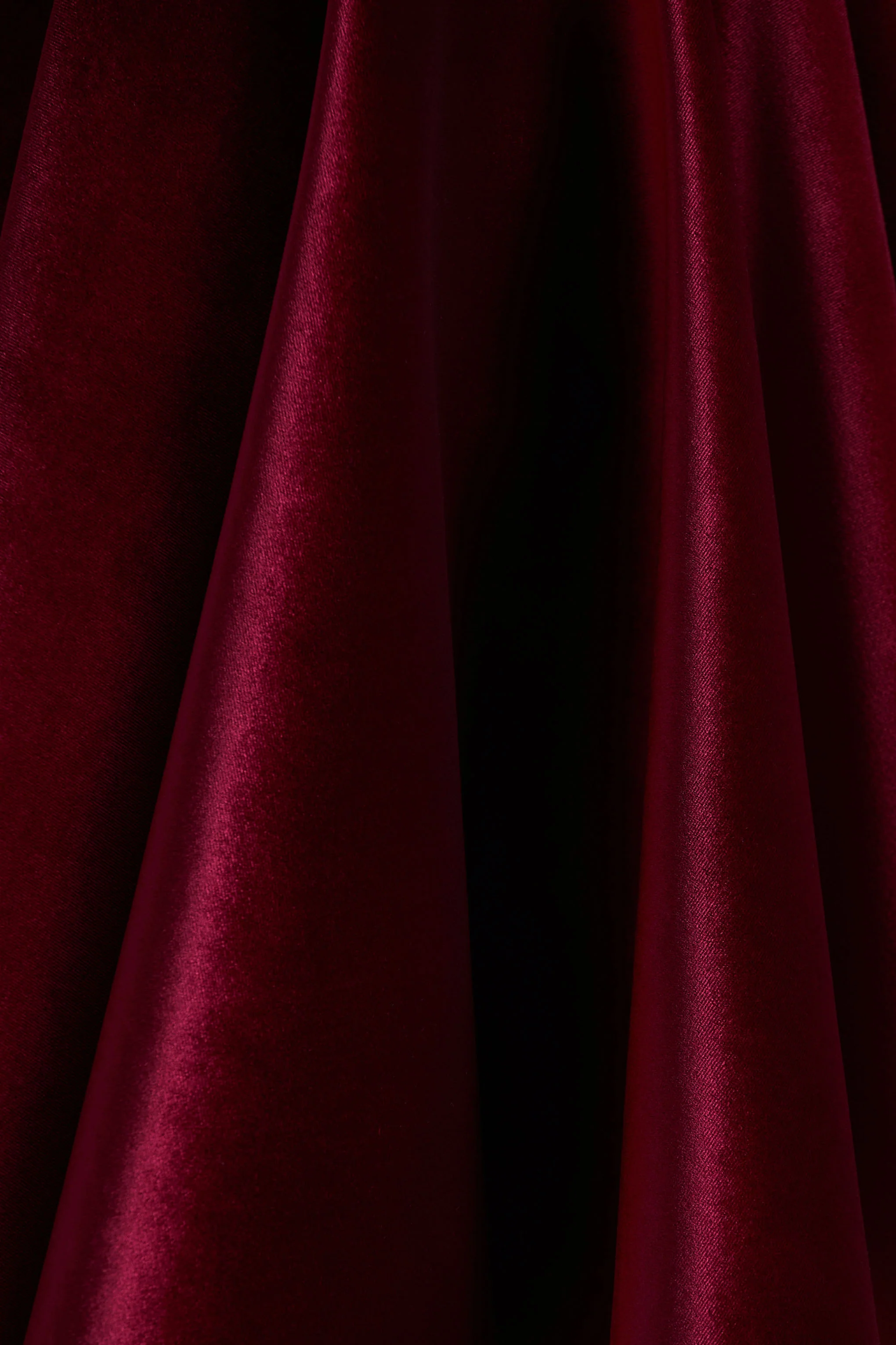 Mirage | Burgundy Velvet Halter-Neck Mini Dress With Skater-Skirt - Image 6