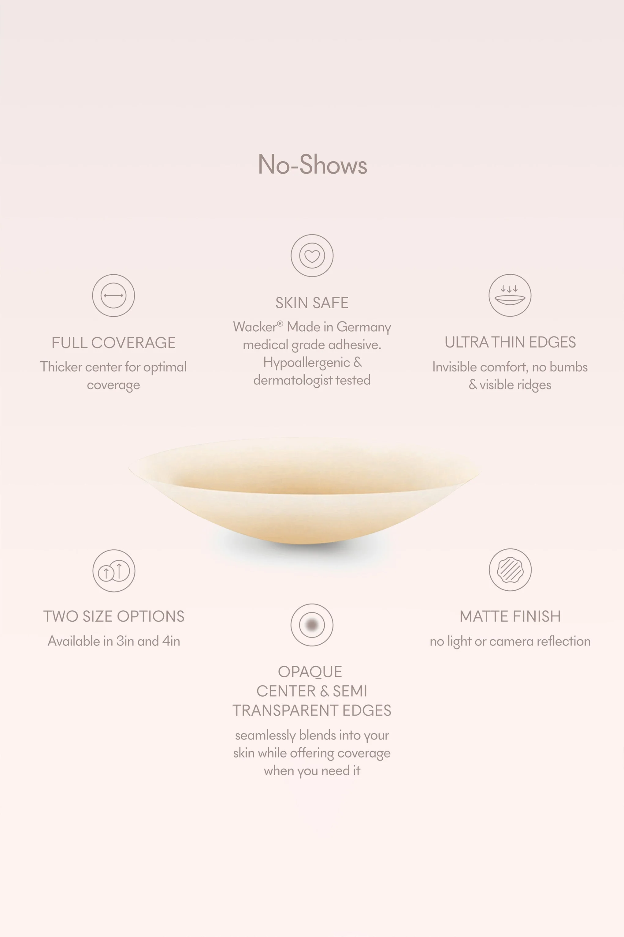 No-Show | NOOD Round Nipple Covers 3 Inch No.3 - Image 4