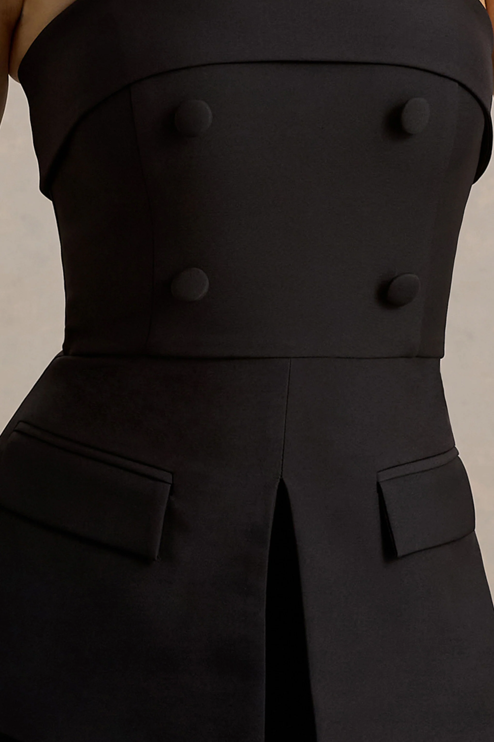 Noemi | Black Bandeau Tailored Jumpsuit - Image 6