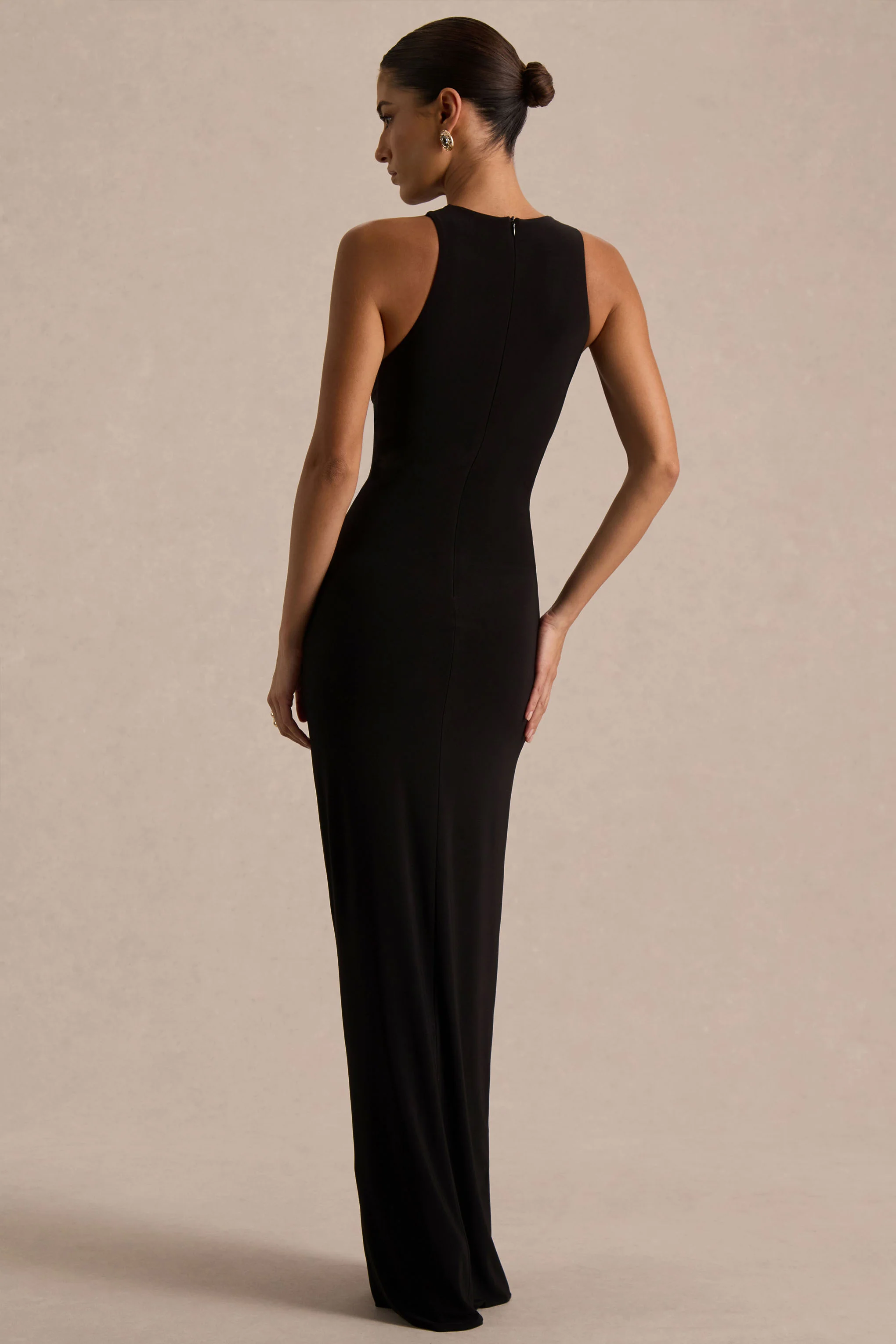 Opaline | Black Crew-Neck Maxi Dress - Image 2