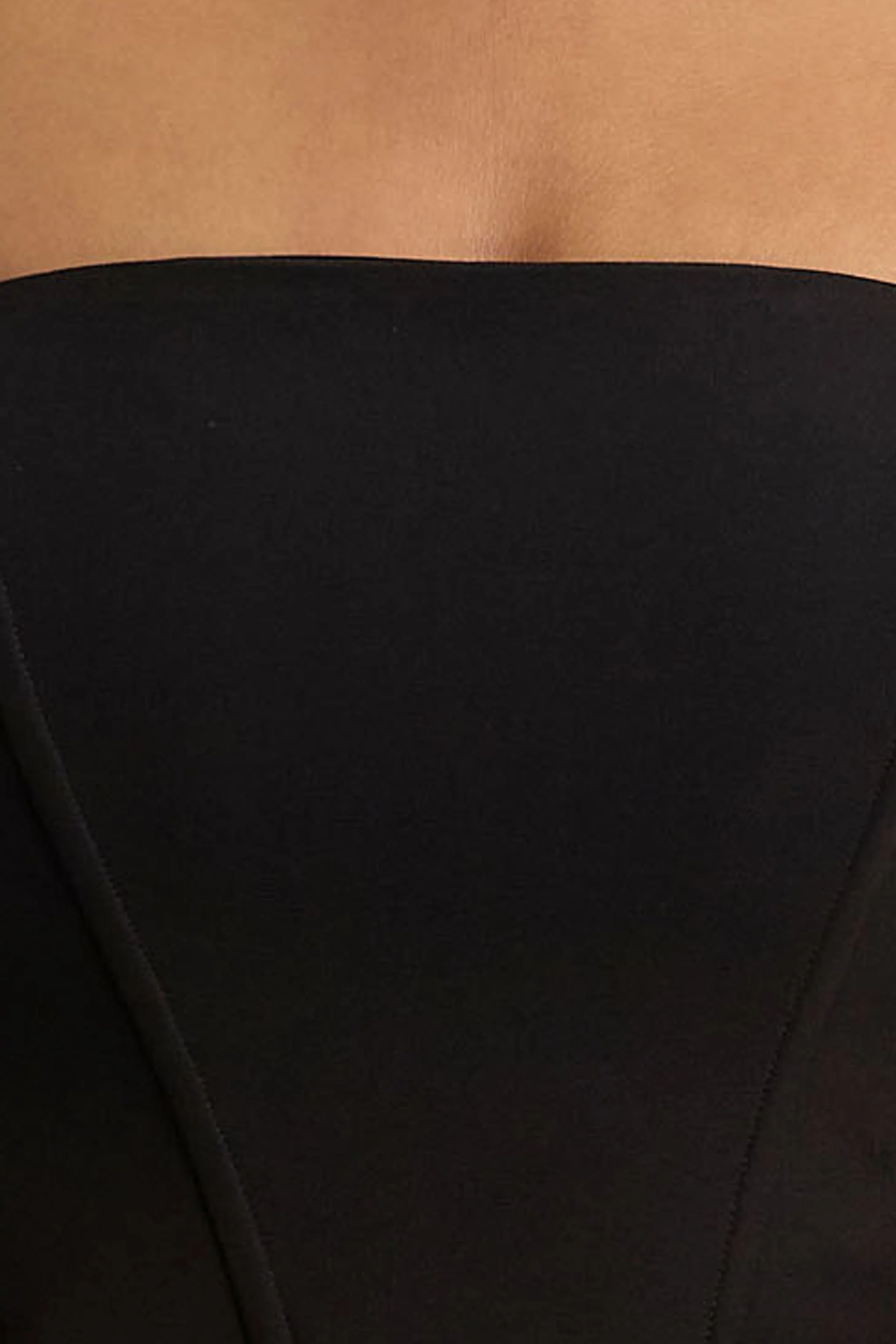 Panama | Black Bardot Jumpsuit With Cream Puff Sleeves - Image 6