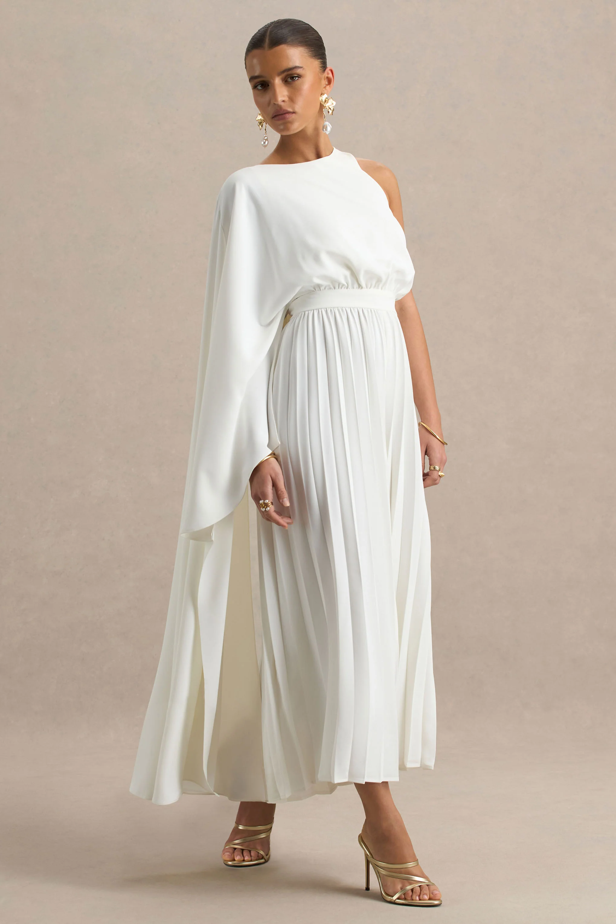 Paradise | White Cape-Sleeve Jumpsuit - Image 5