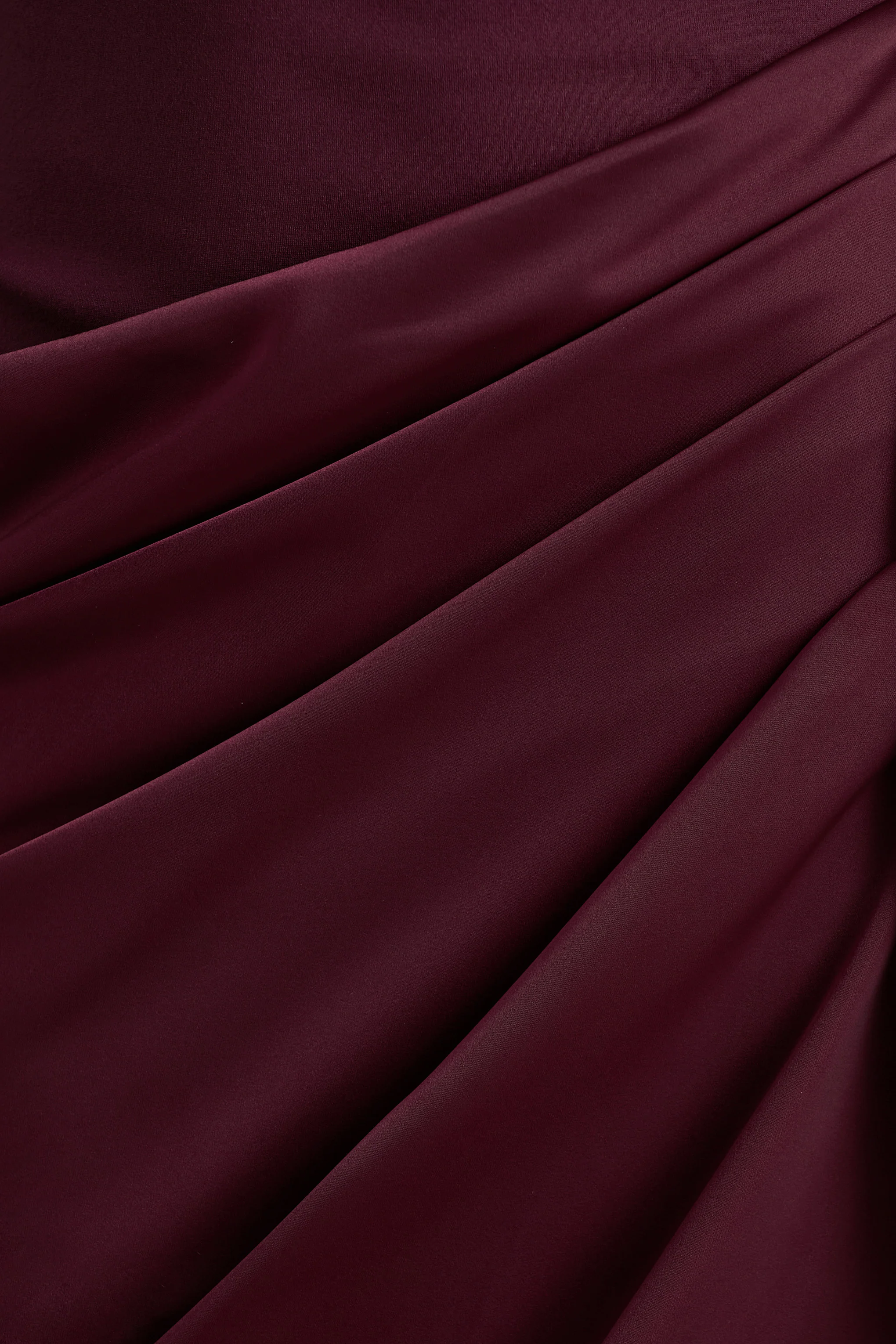 Raffie | Plum Long-Sleeve Midi Dress With Satin Wrap Skirt - Image 6