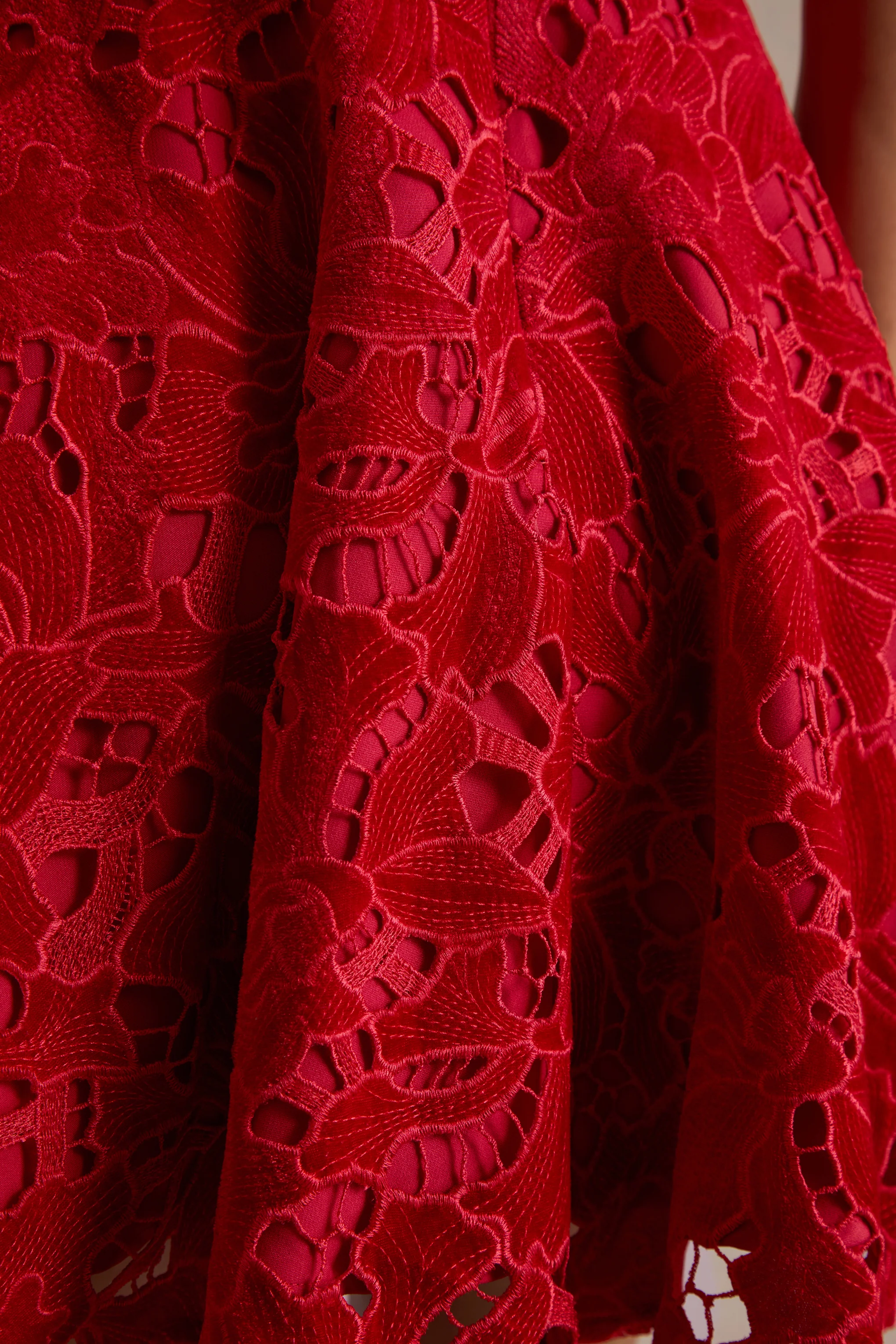 Roam | Red Lace High-Neck Mini Dress - Image 6