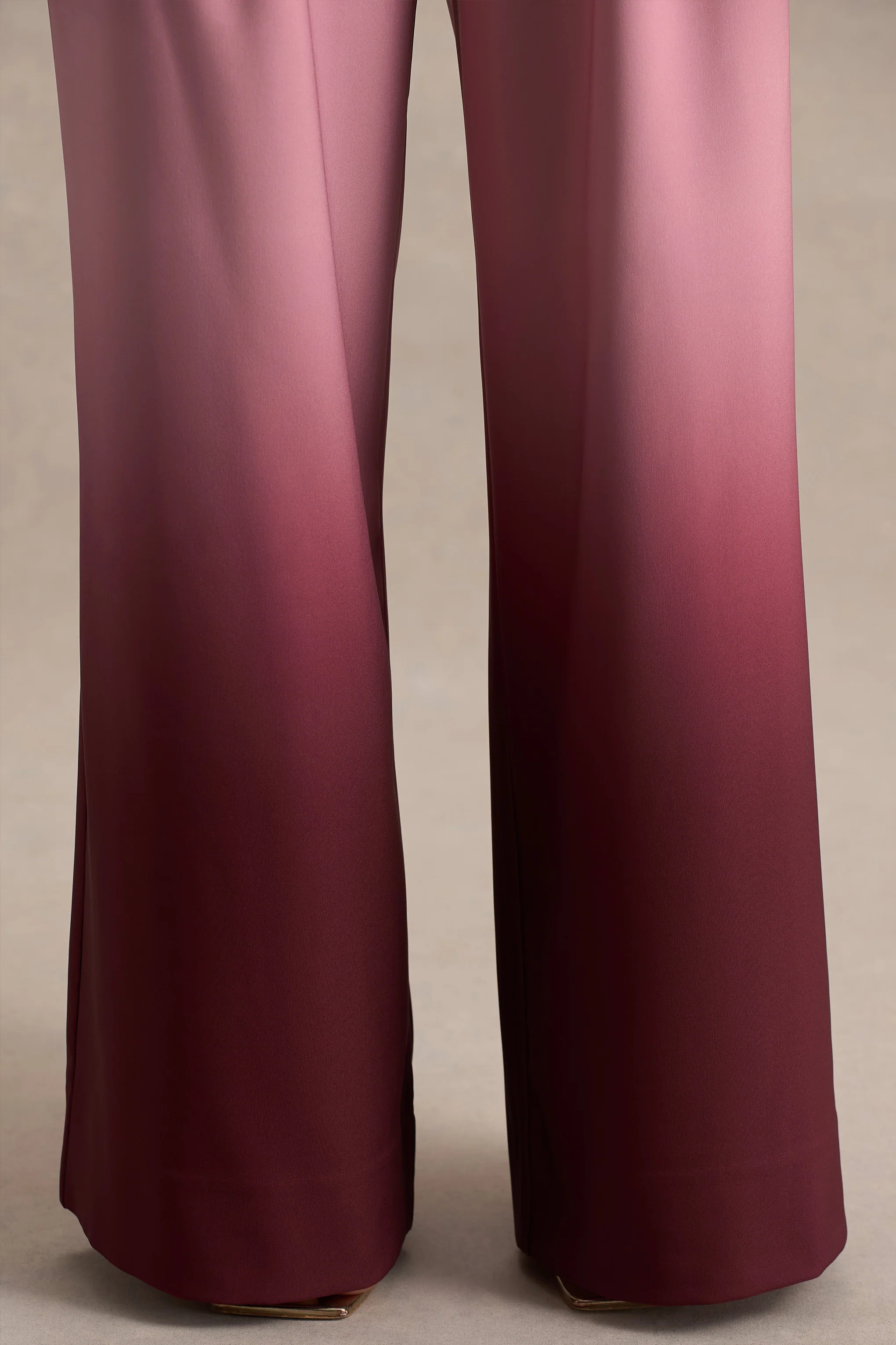 Safia | Cherry Ombre Satin Wide-Leg Trousers - Image 7