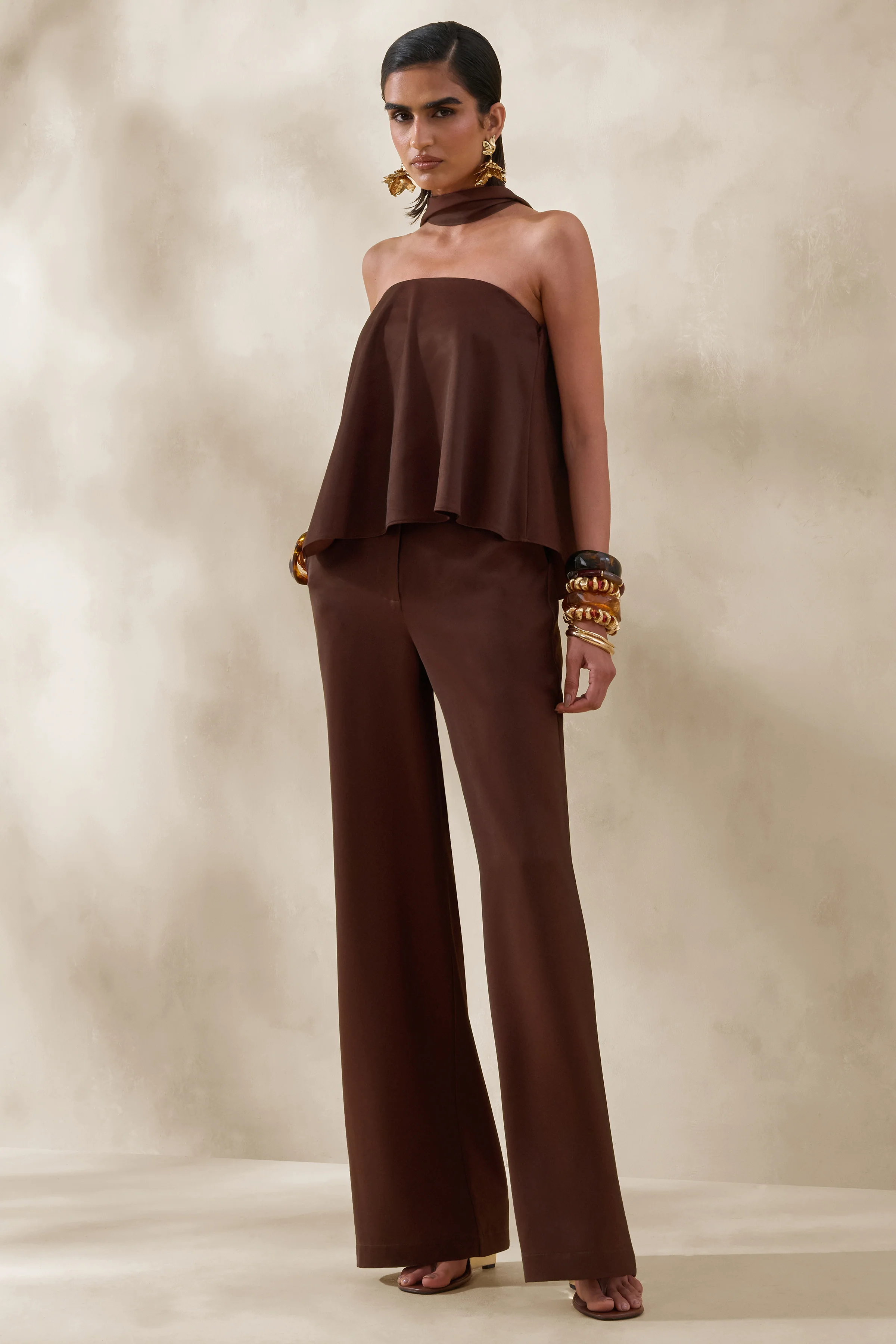 Seloria | Brown Wide-Leg Trouser - Image 5