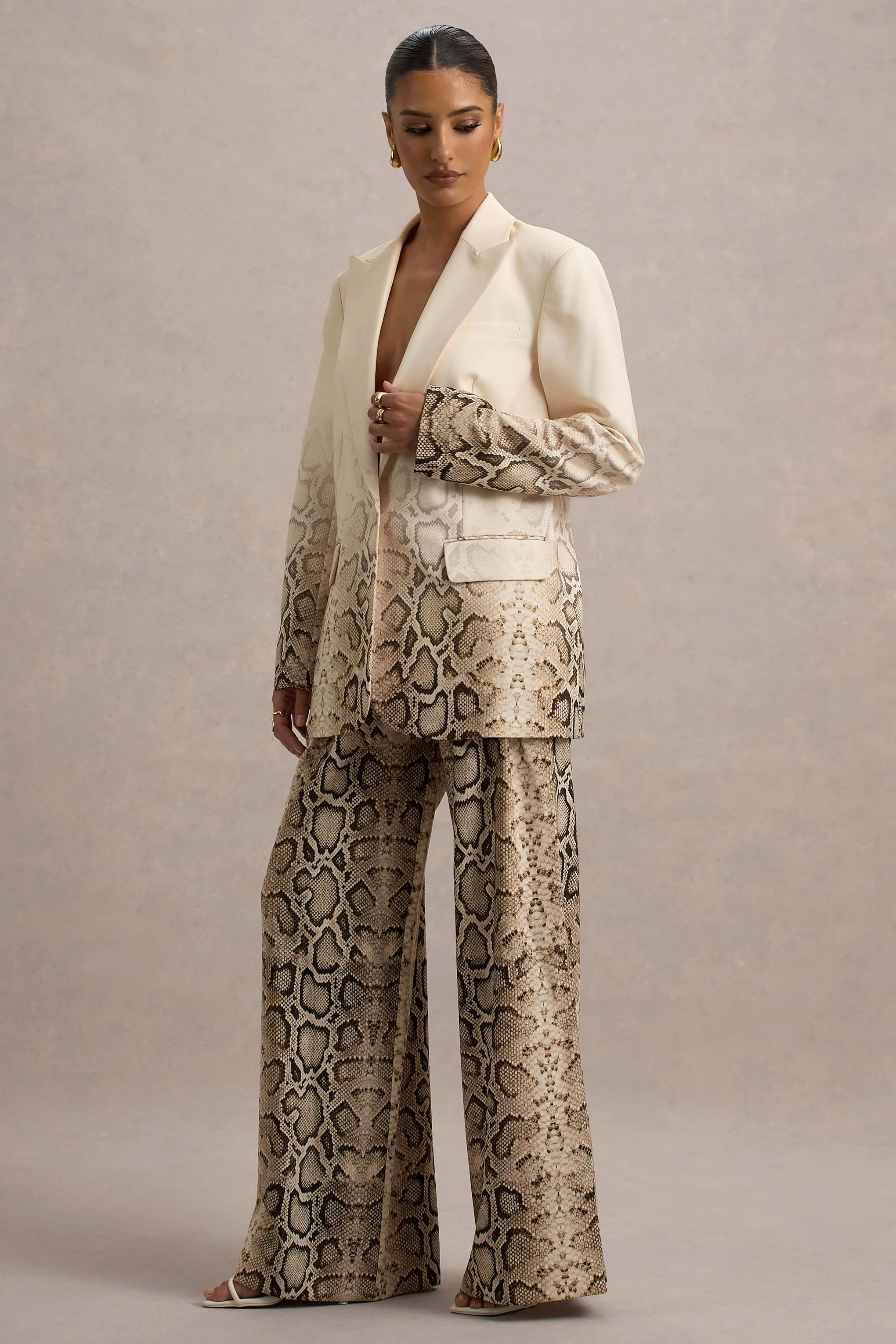 Shaniya | Snake Print Wide-Leg Trousers - Image 10