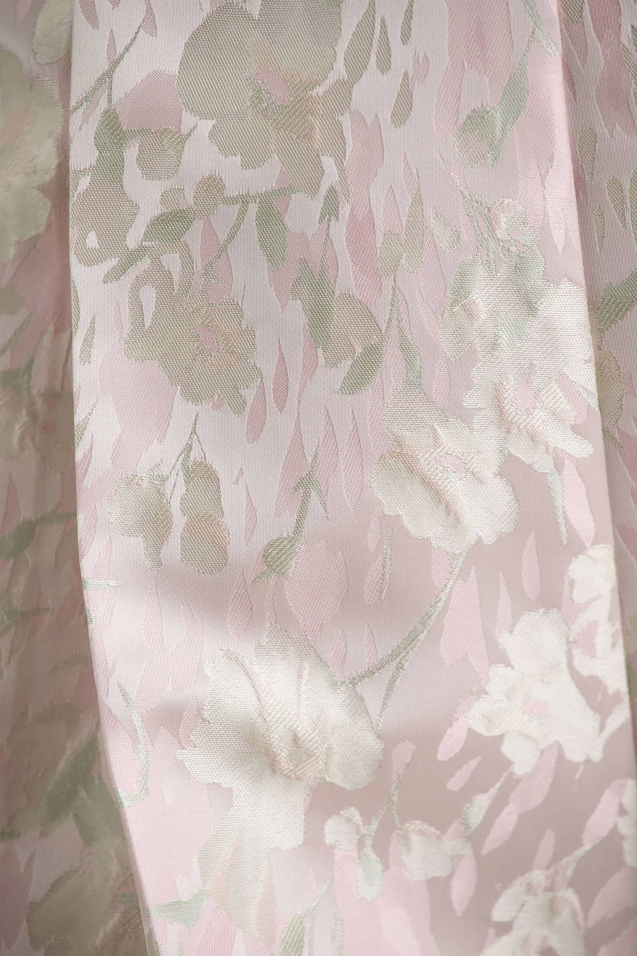 Sharie | Cream Floral Print Jacquard Halter-Neck Playsuit With Cut-Out Detail - Image 8