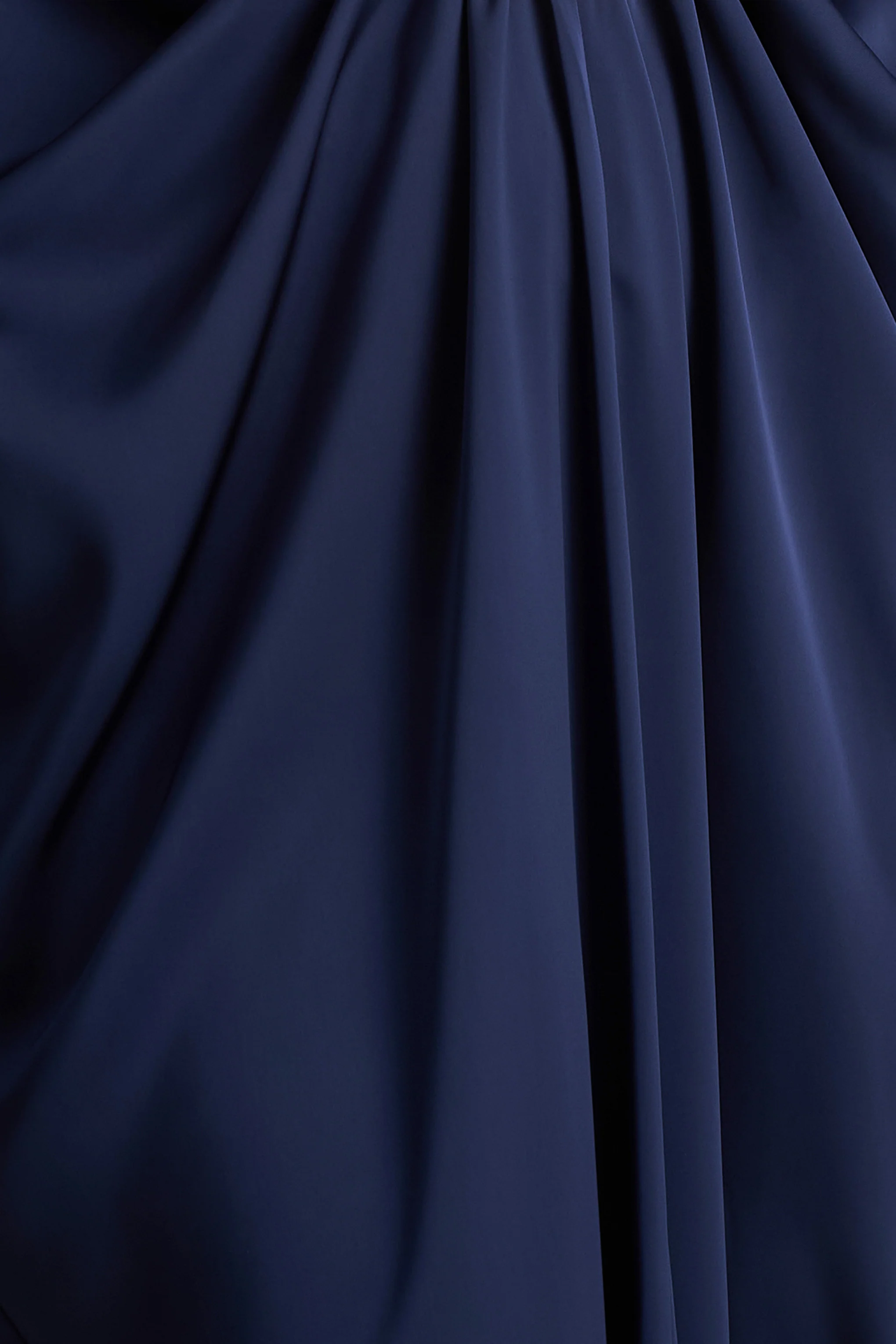 Tina | Navy Satin Plunge-Neck Embellished Maxi Dress - Image 6