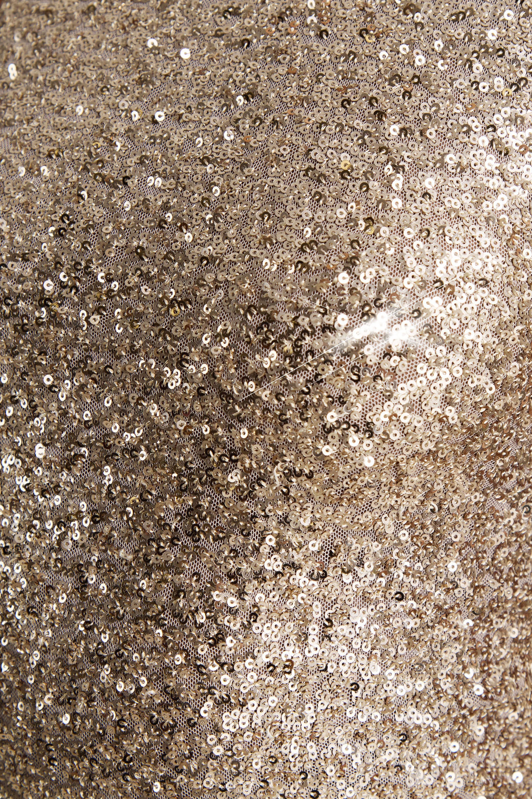 Tulia | Gold Sequin High-Neck Maxi Dress - Image 6