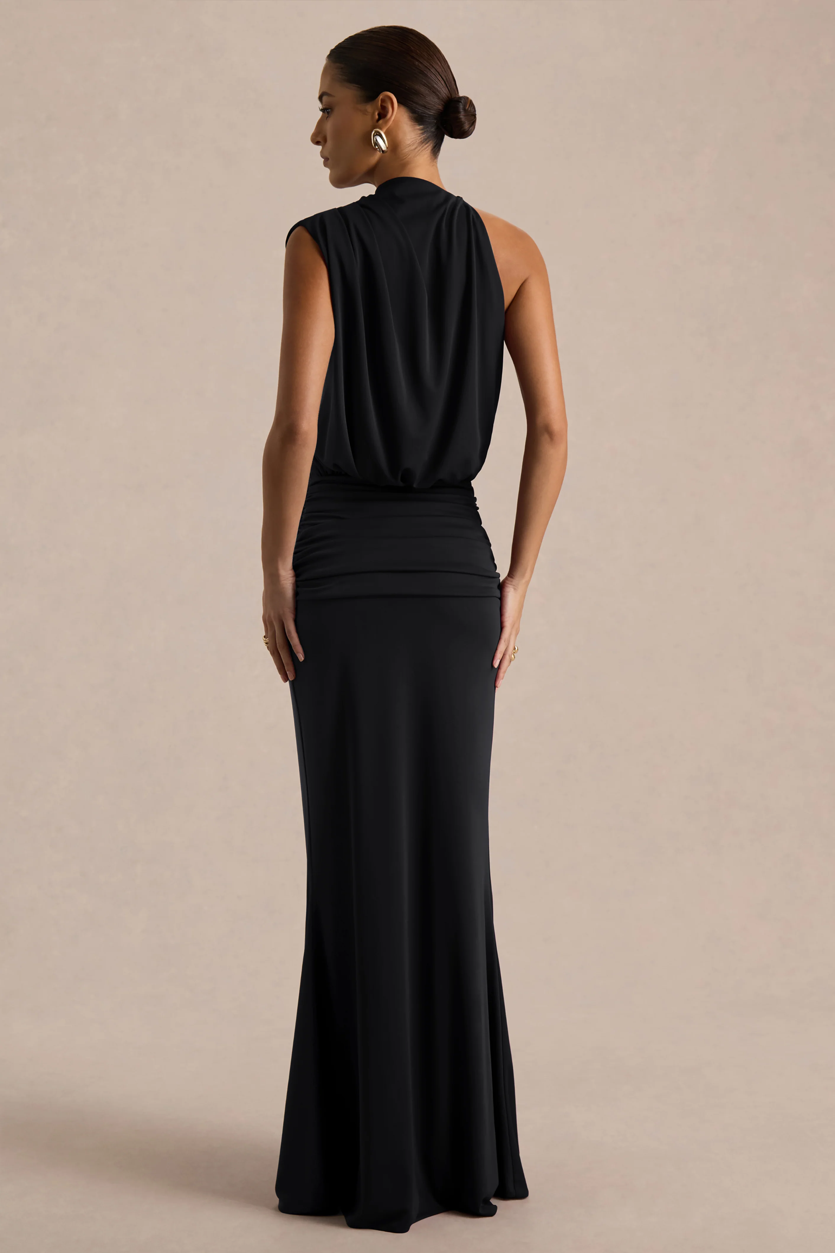 Umaira | Black High-Neck Maxi Dress - Image 2