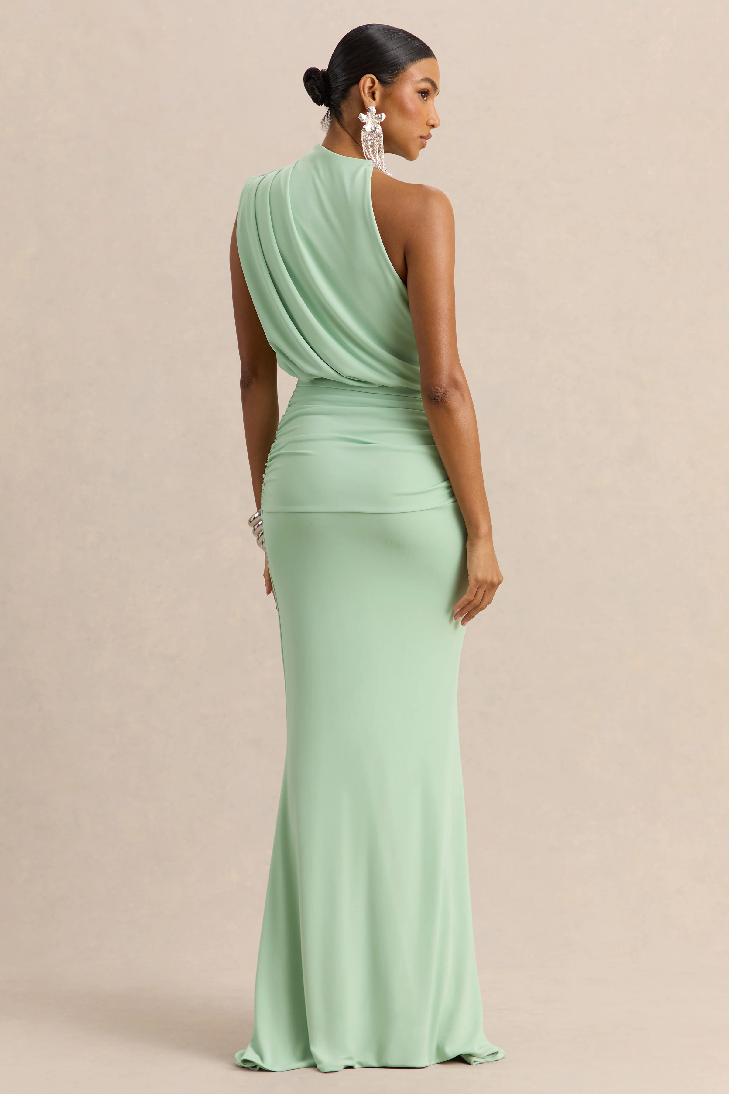Umaira | Mint High-Neck Maxi Dress - Image 2