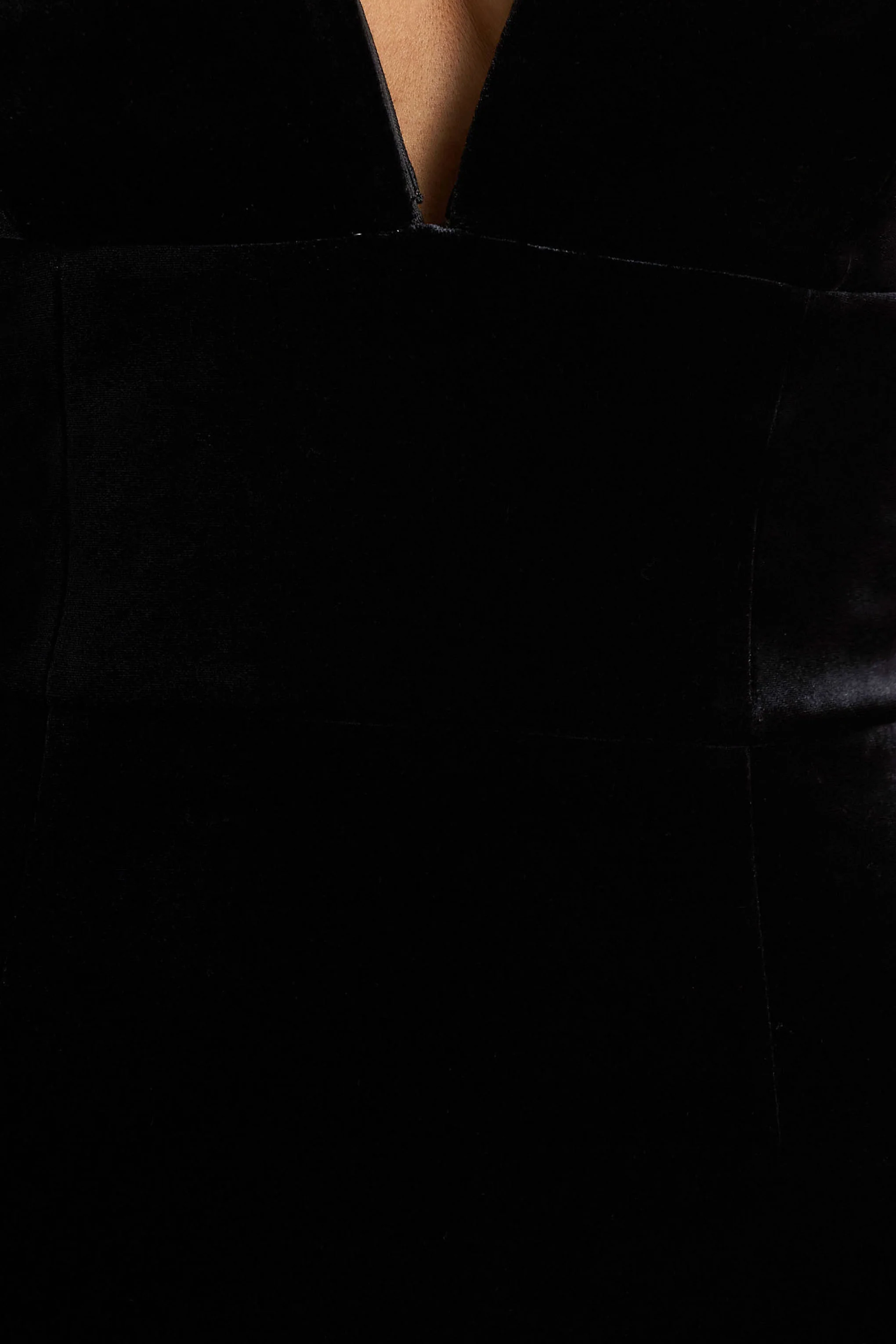 Yolanda | Black Velvet Sweetheart-Neck Maxi Dress - Image 6