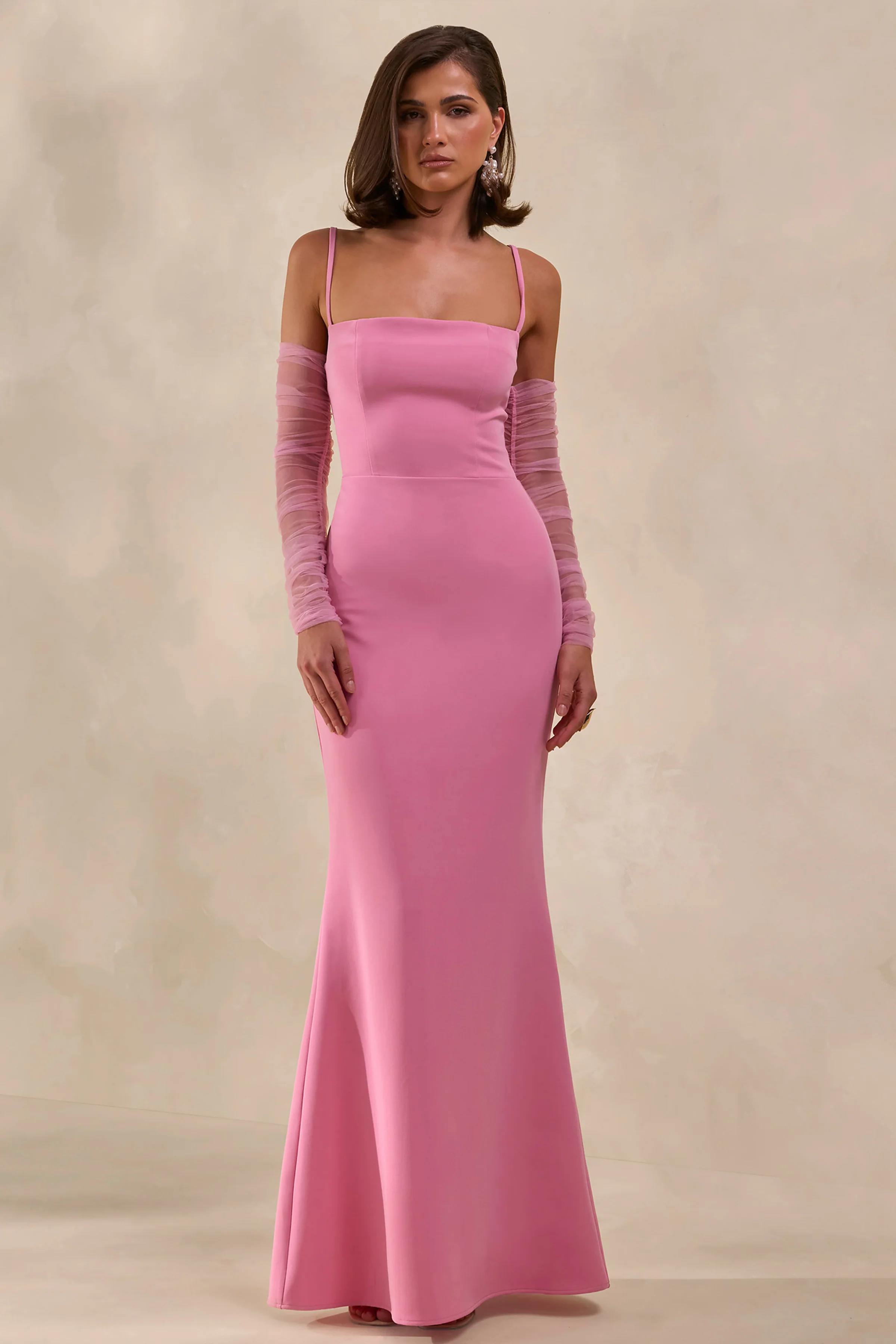 Zavira | Pink Mesh Long Sleeves - Image 4