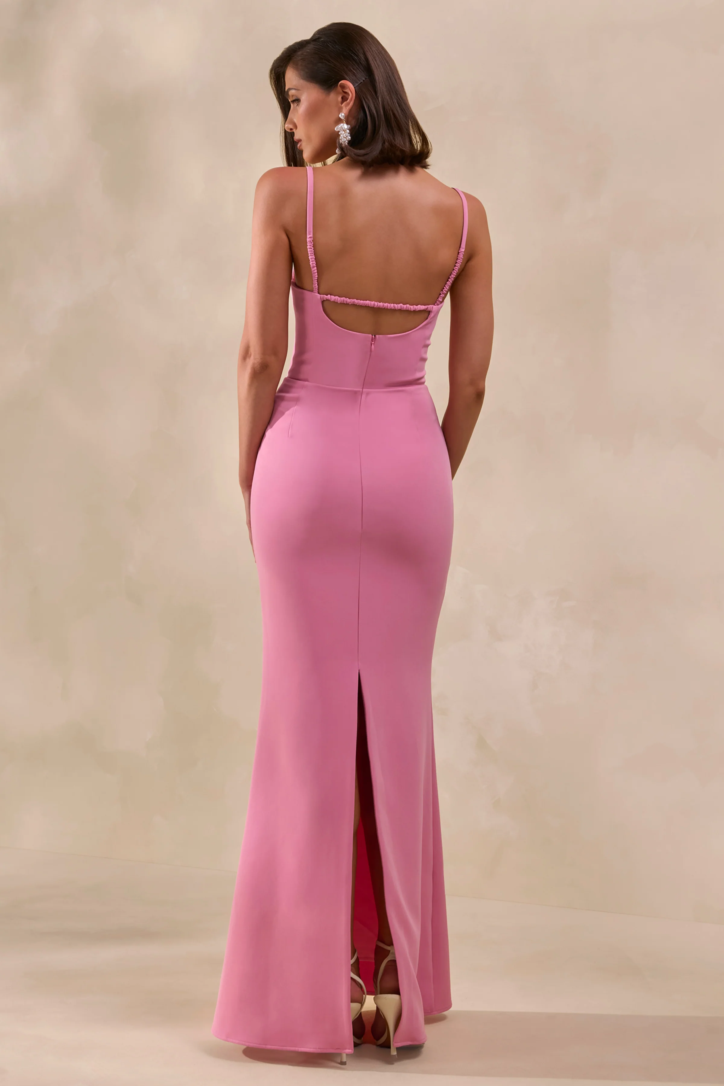 Zavira | Pink Square-Neck Maxi Dress - Image 2