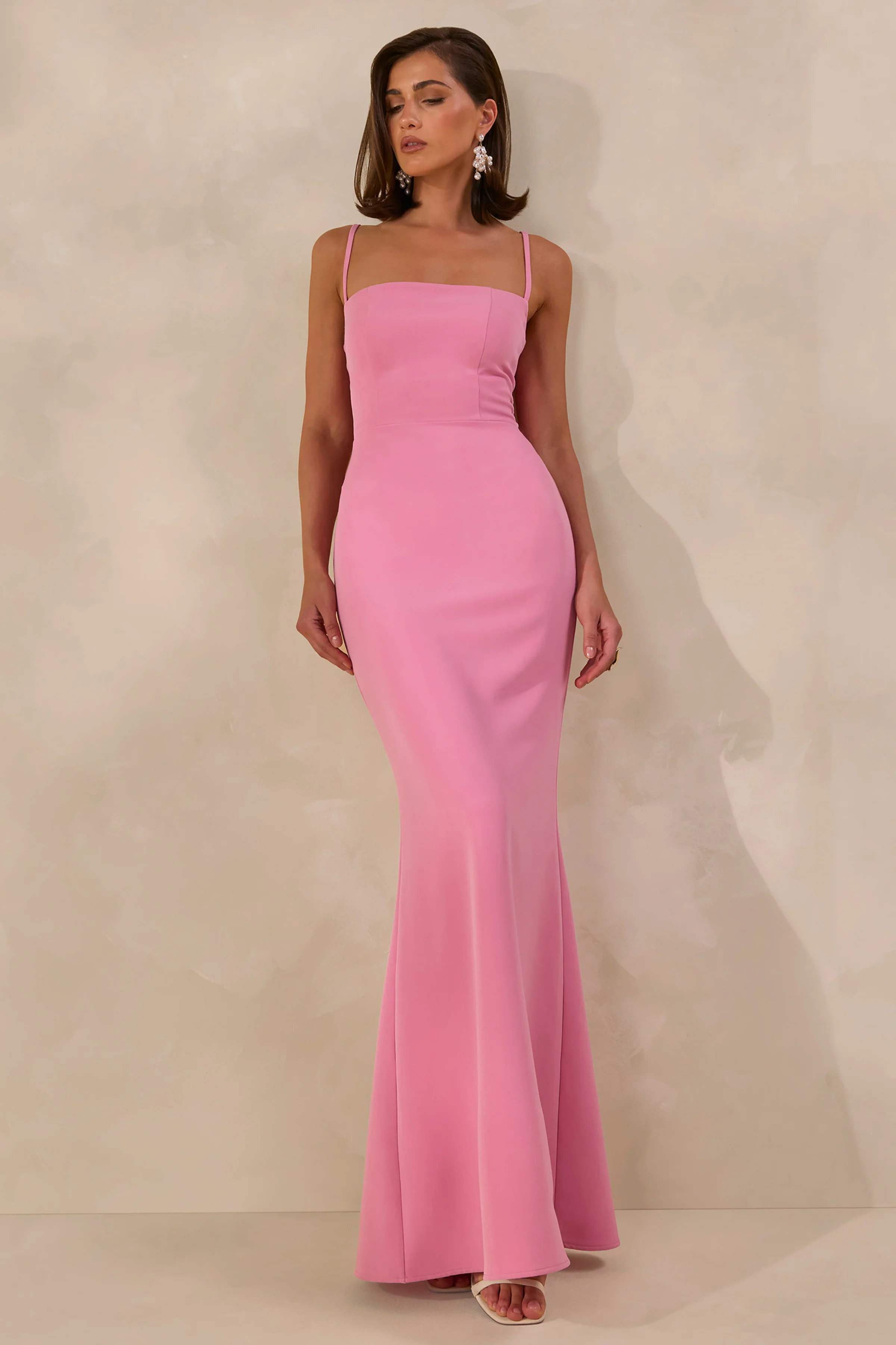 Zavira | Pink Square-Neck Maxi Dress - Image 5